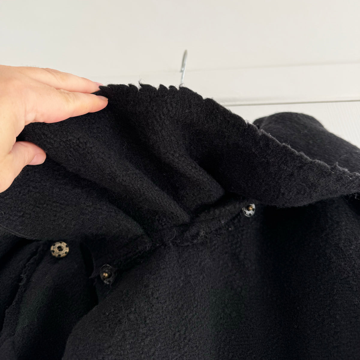 Lanvin Ruffle Collar Coat in Black, size 44