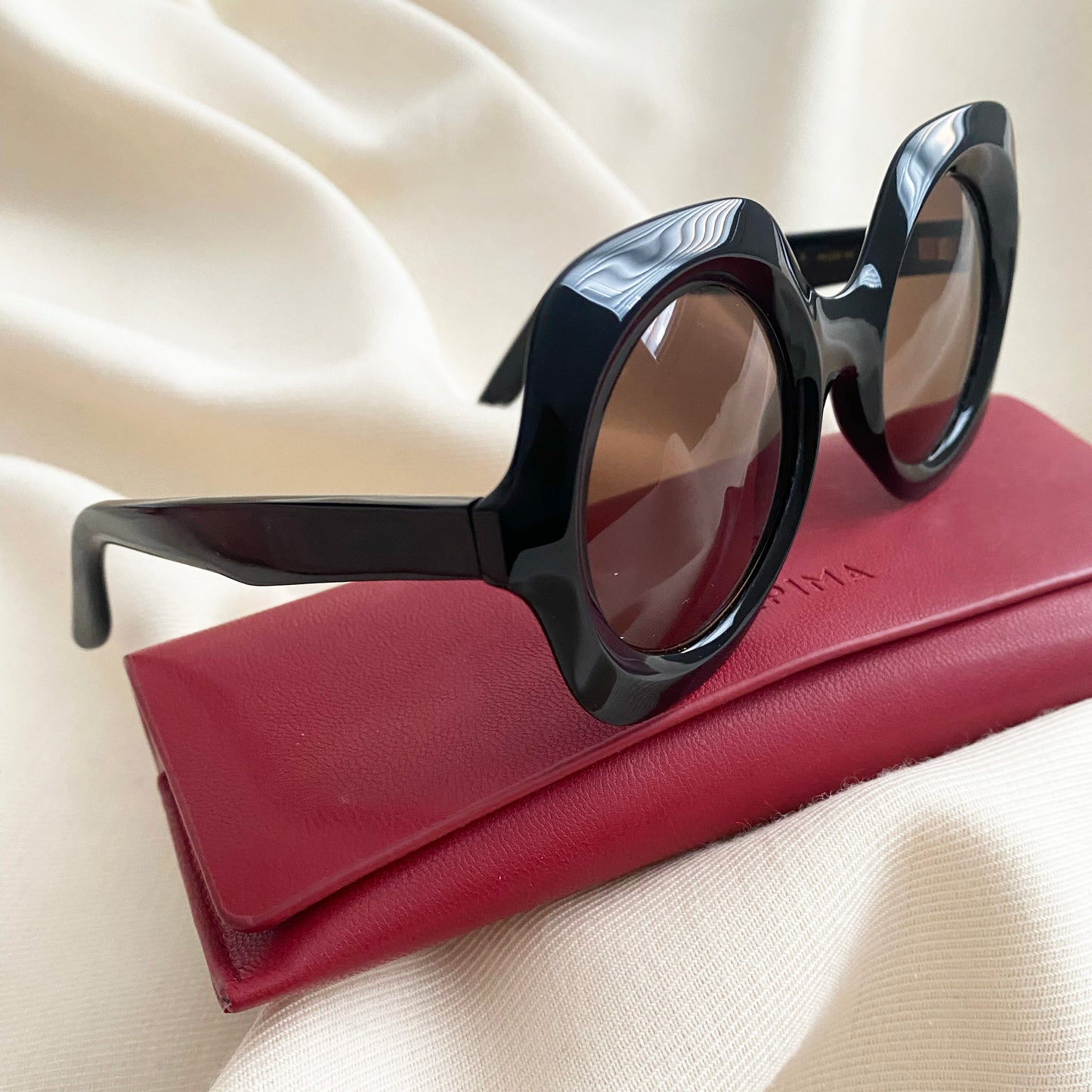 Lapima "Paula" oversize-frame sunglasses in Black