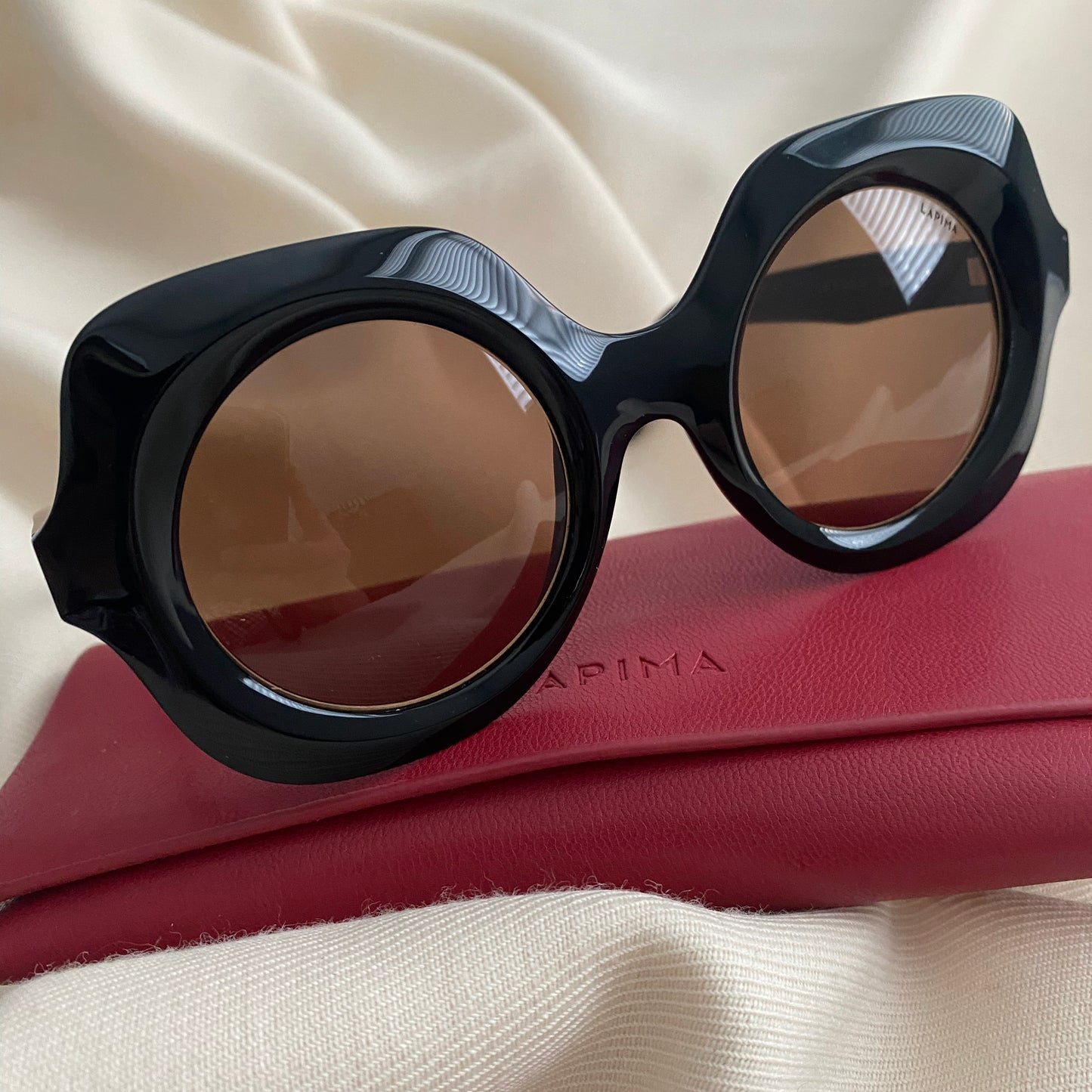 Lapima "Paula" oversize-frame sunglasses in Black