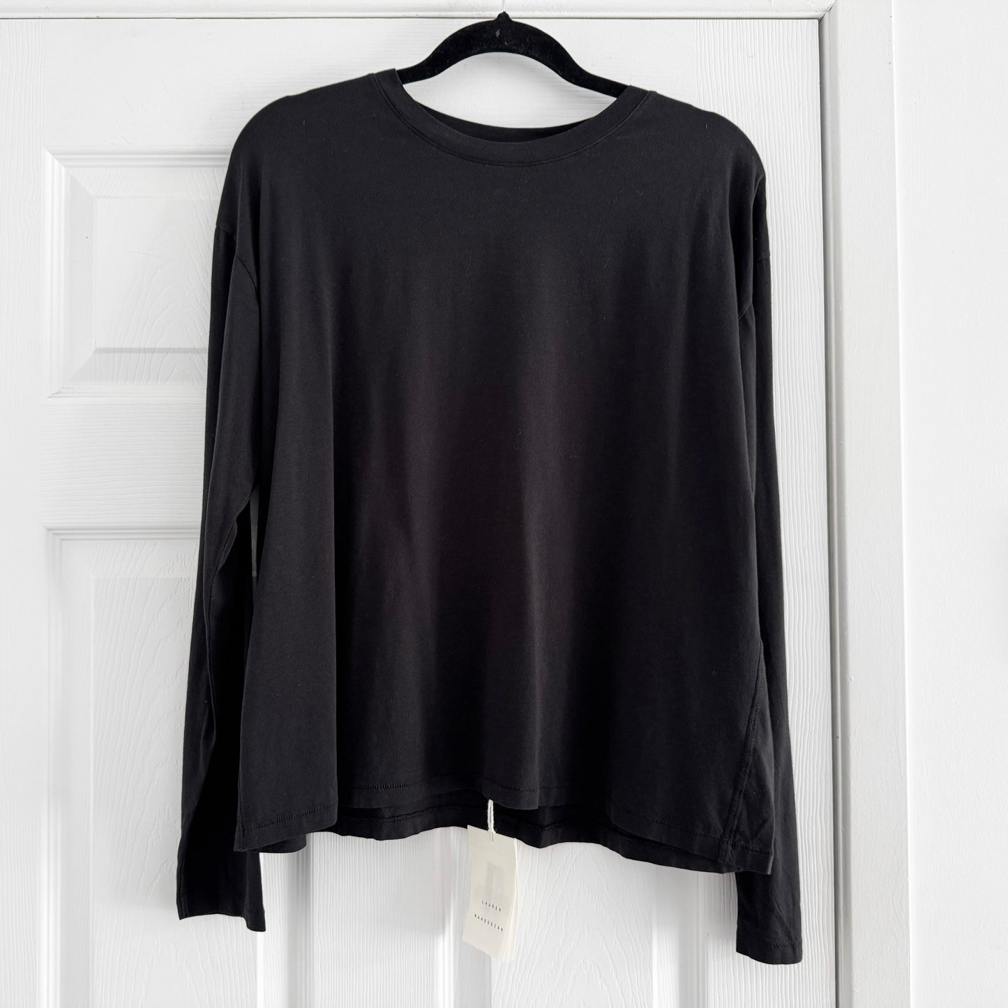 Lauren Manoogian Fine L/S Tee in Black, size "1" (size Small)