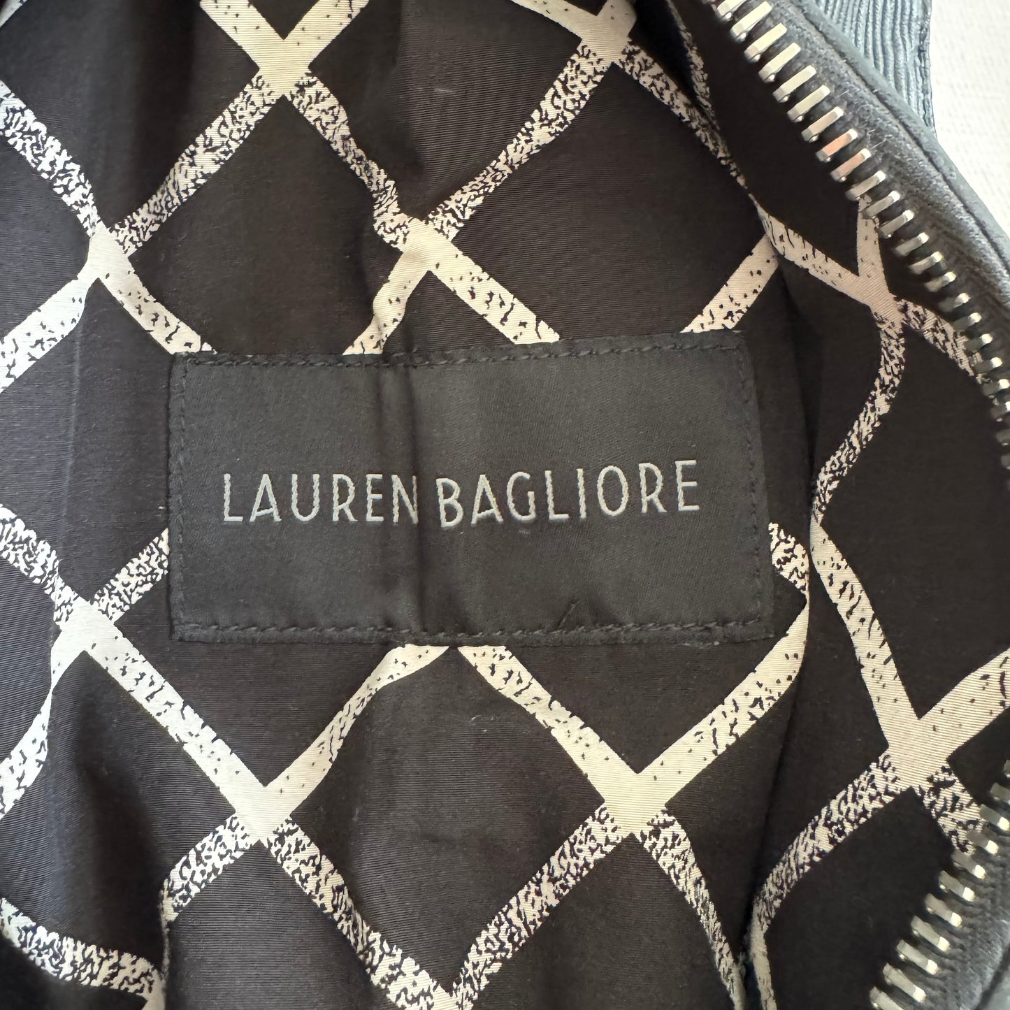 Sac transformable Lauren Bagliore « Body Armour » en cuir embossé lézard
