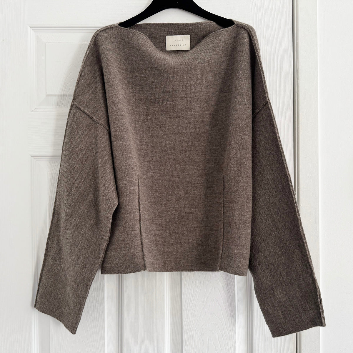 Lauren Manoogian Double Knit Boatneck Sweater in "Cinder", size "2" (fits M/L)