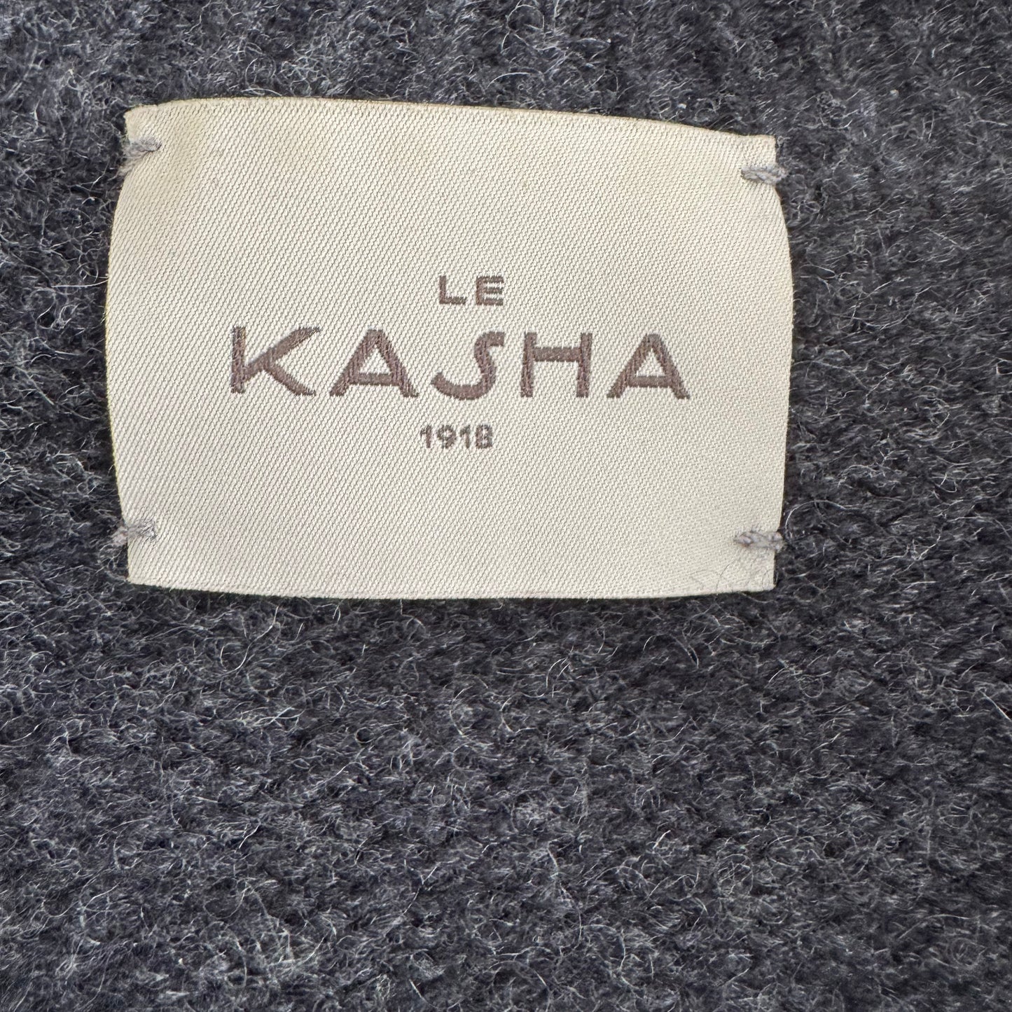 Le Kasha "Accra" Cropped Cashmere Cardigan in Grey