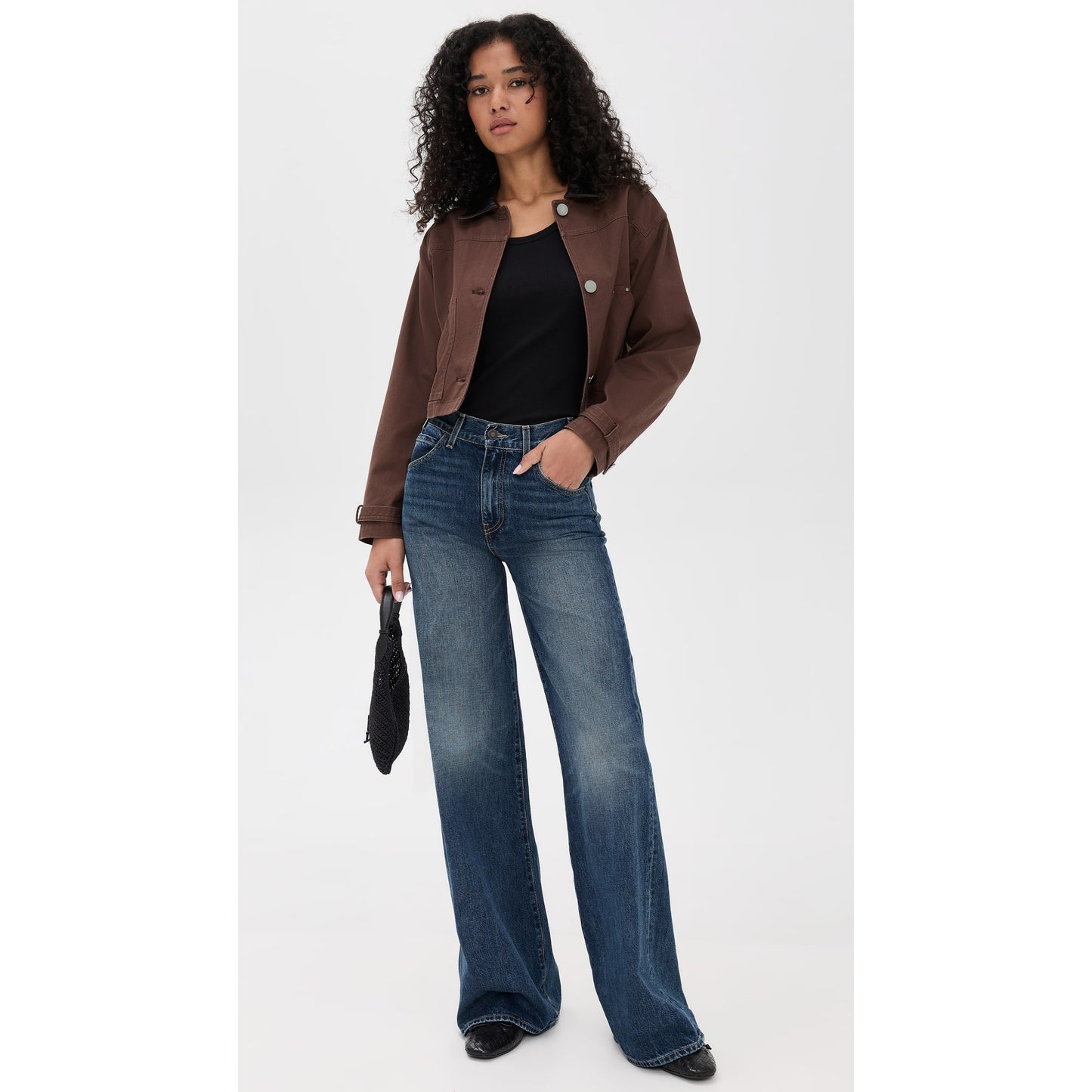 Nili Lotan "Salome" Wide Leg Jeans, size 27