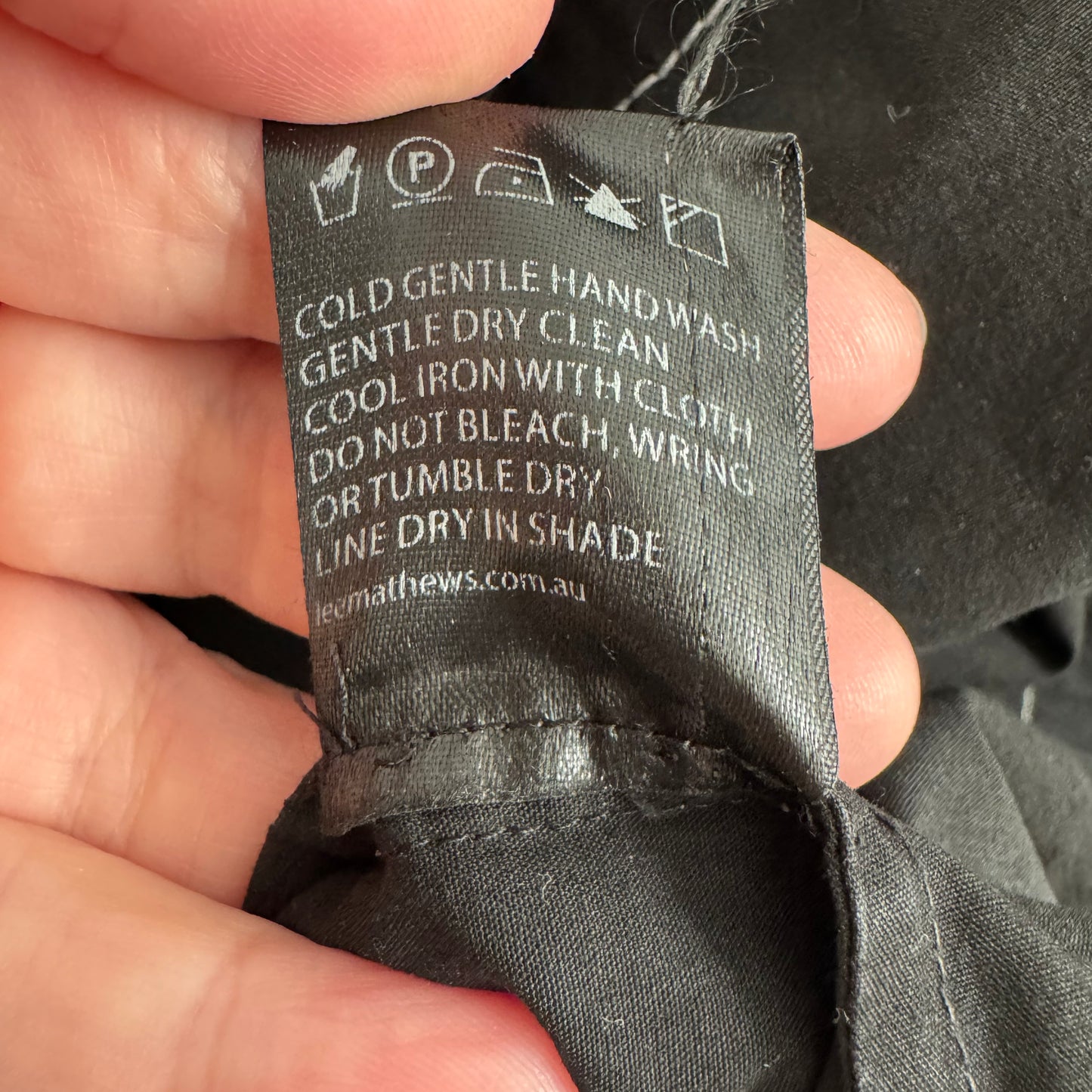 Lee Mathews Scoop Neck Cotton Dress in Black, size "4" (fits about like a US 8/10)