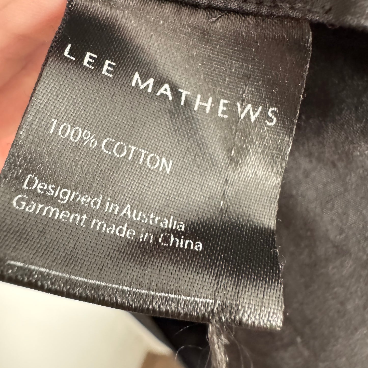 Lee Mathews Scoop Neck Cotton Dress in Black, size "4" (fits about like a US 8/10)