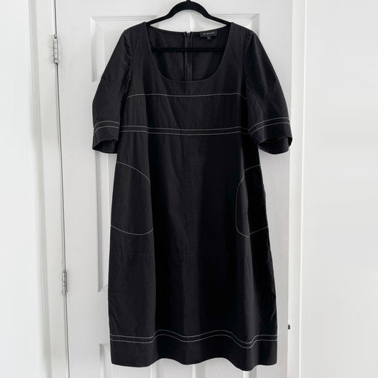 Lee Mathews Scoop Neck Cotton Dress in Black, size "4" (fits about like a US 8/10)