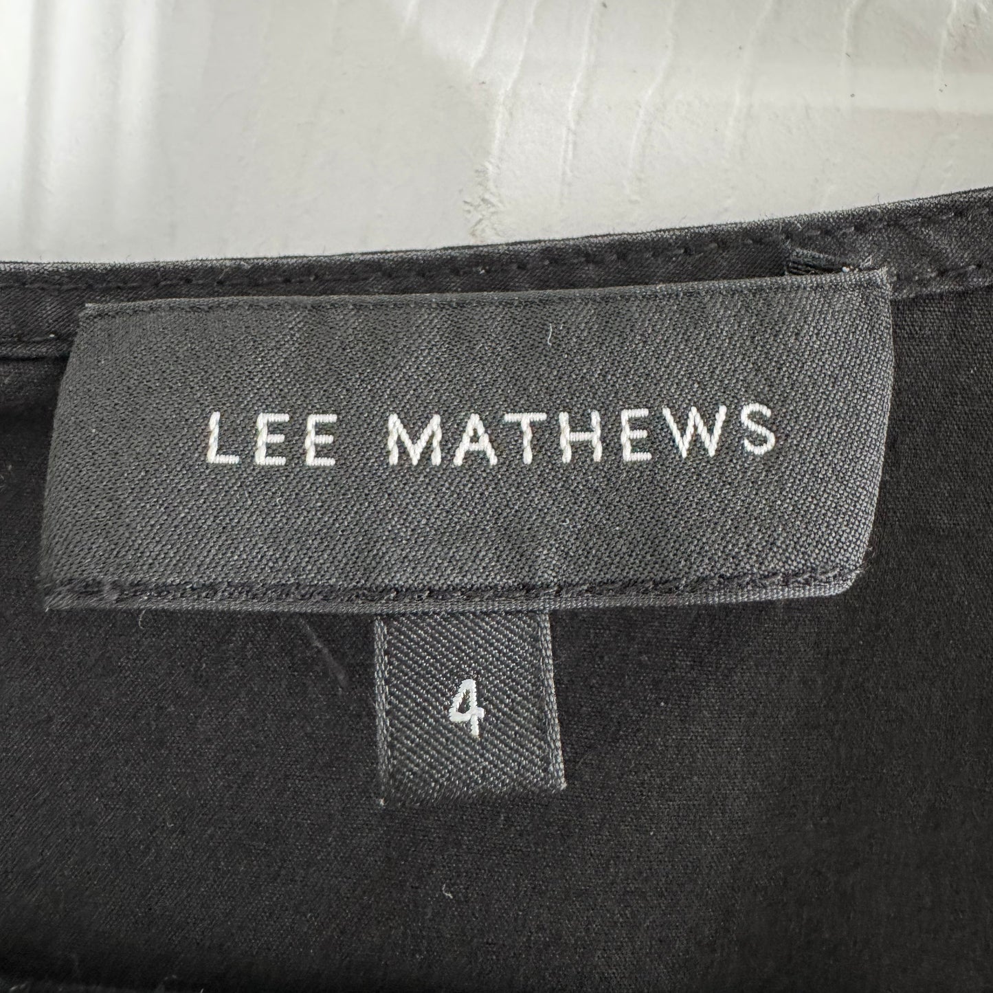 Lee Mathews Scoop Neck Cotton Dress in Black, size "4" (fits about like a US 8/10)