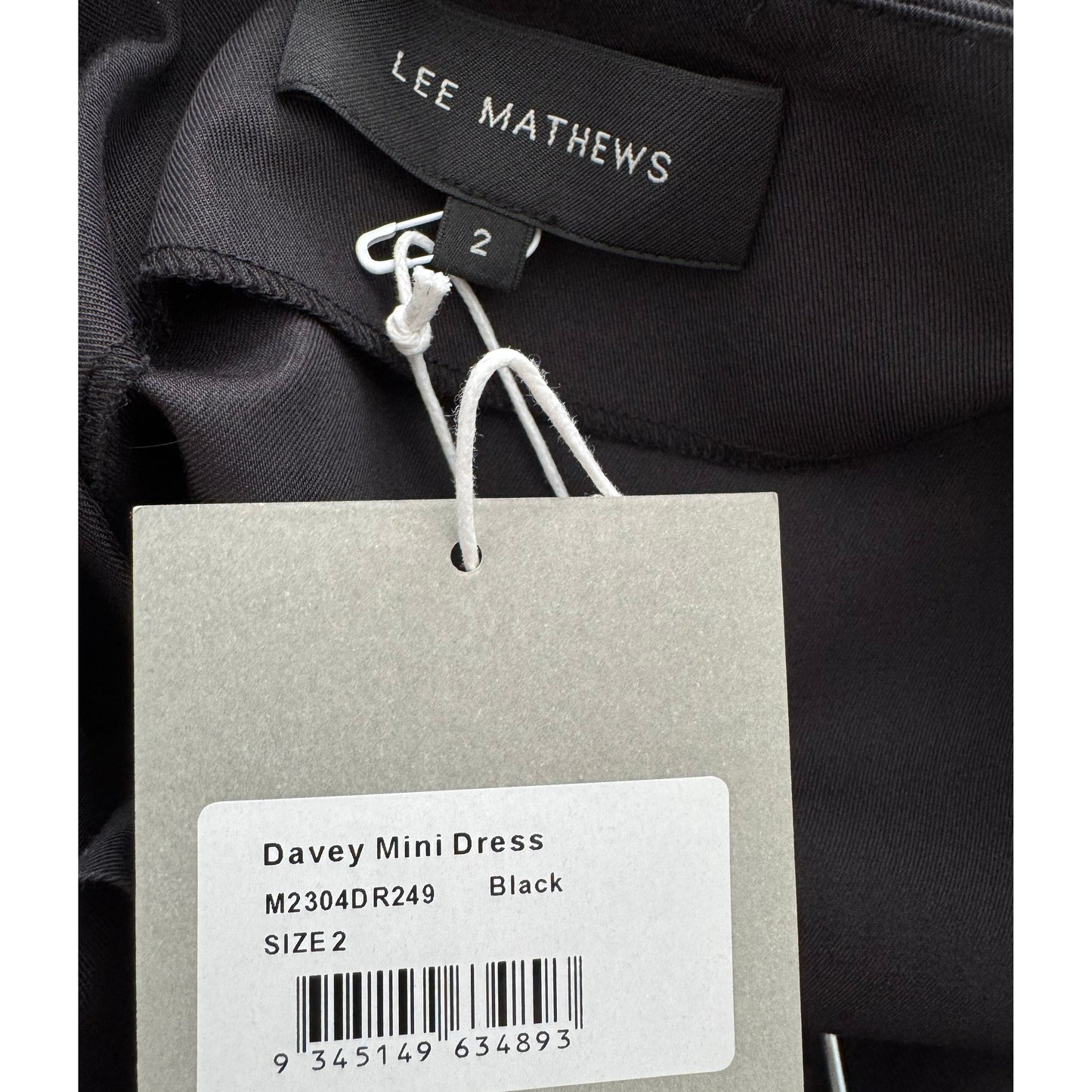Lee Mathews "Davey" Mini Dress in Black, size "2" (fits like Medium ish)