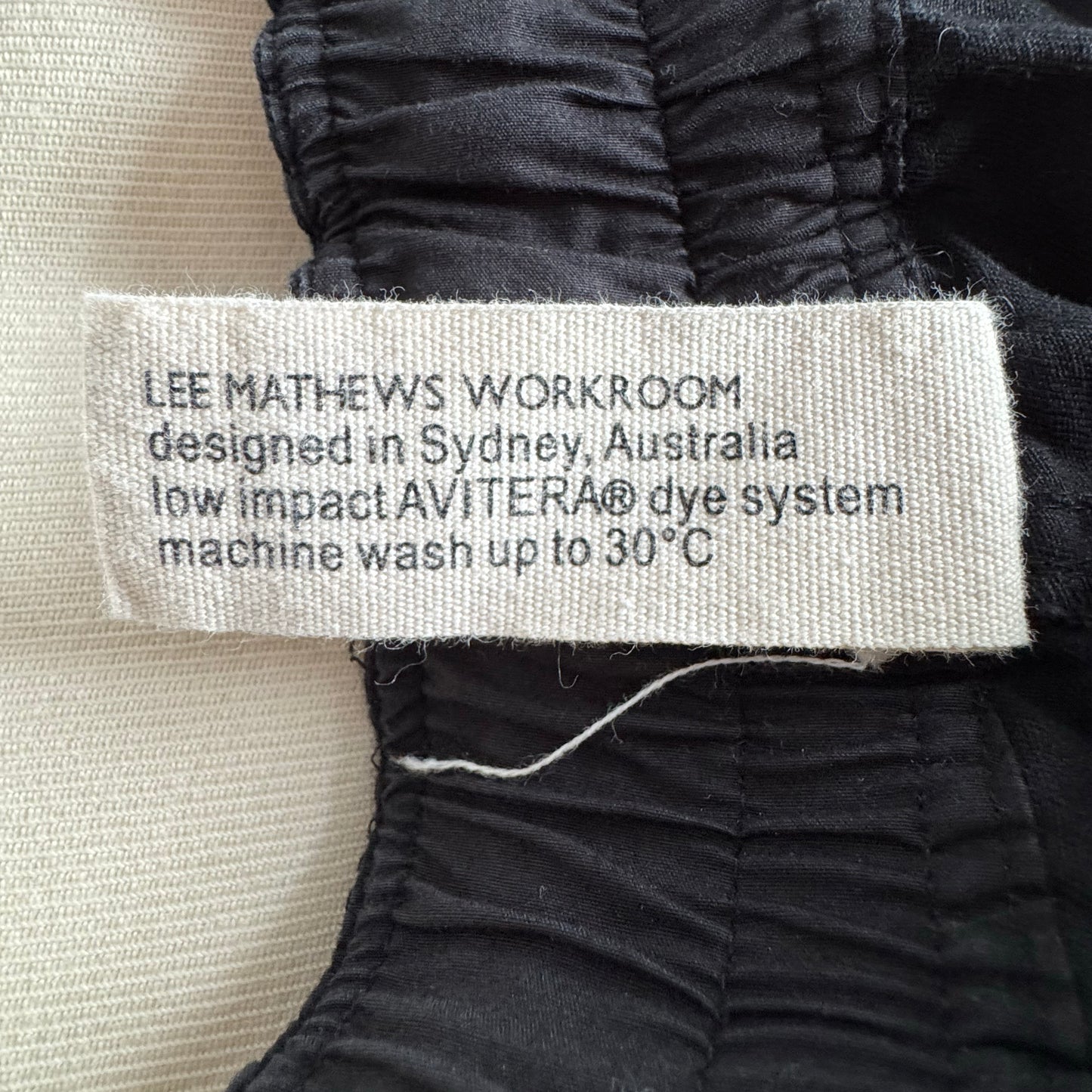 Lee Mathews "Drill" Shorts in Black, size "4" (size M/L)