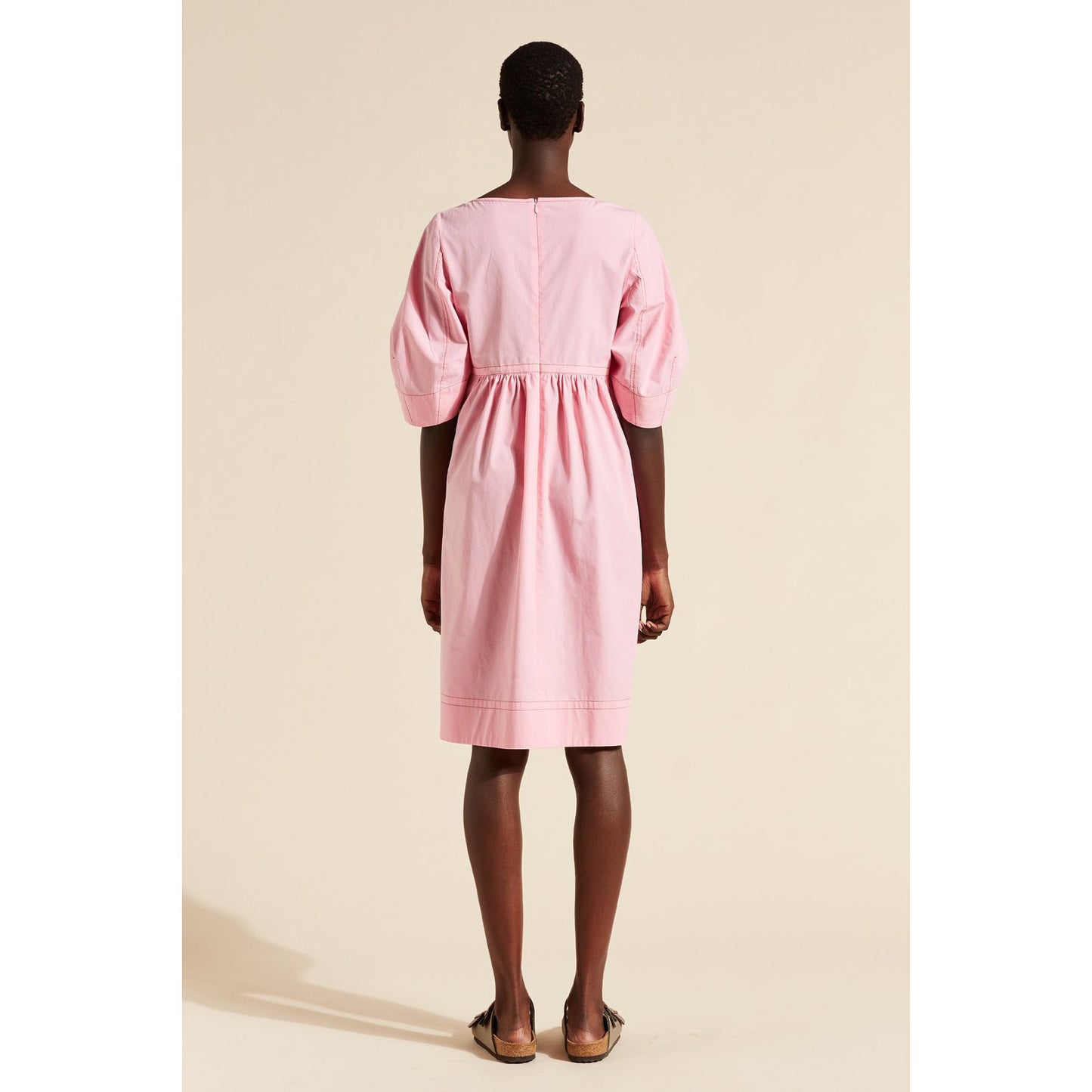 Lee Mathews Scoop Neck Cotton Dress in Black, size "4" (fits about like a US 8/10)