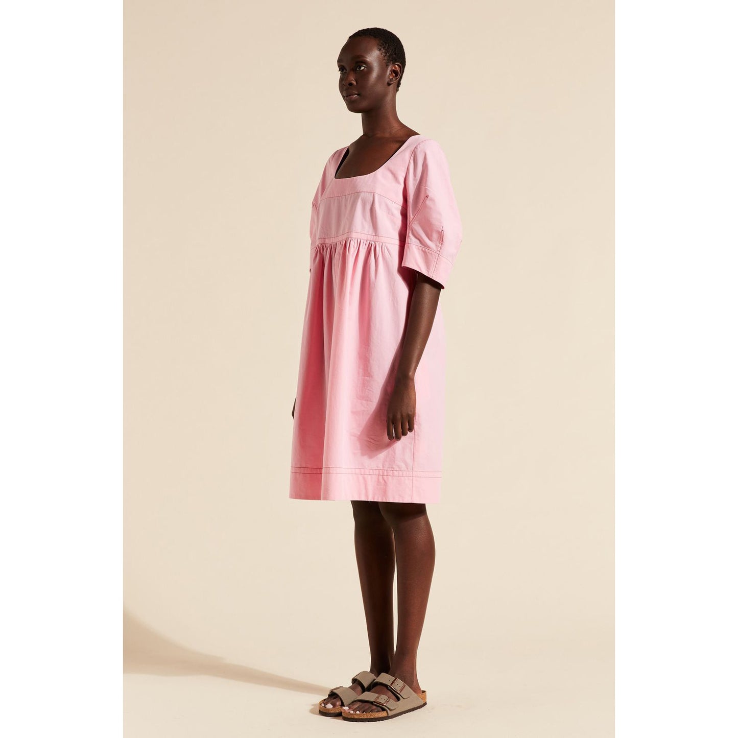 Lee Mathews Scoop Neck Cotton Dress in Black, size "4" (fits about like a US 8/10)