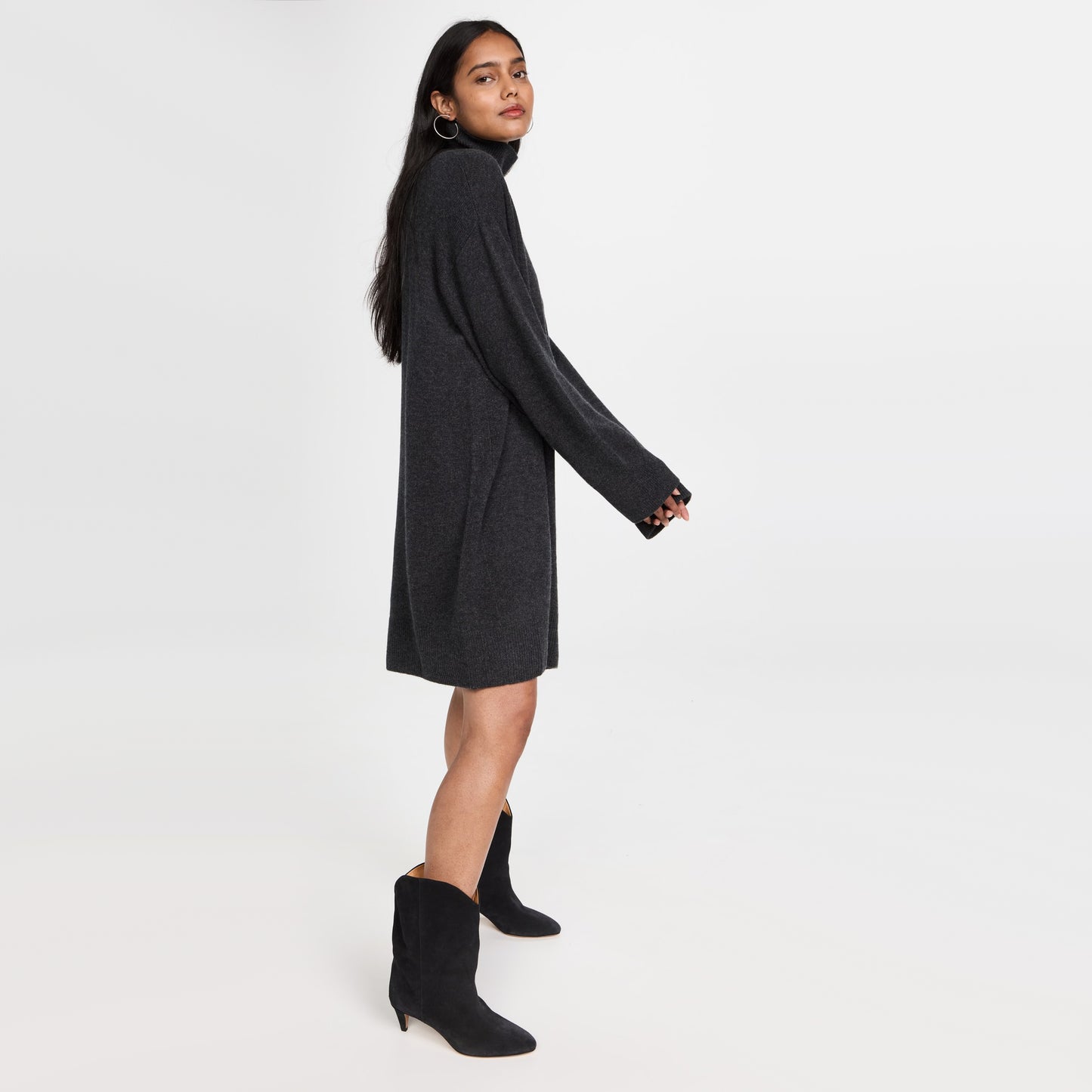 Le Kasha "Kalmar" Cashmere Turtleneck Dress, One Size Only