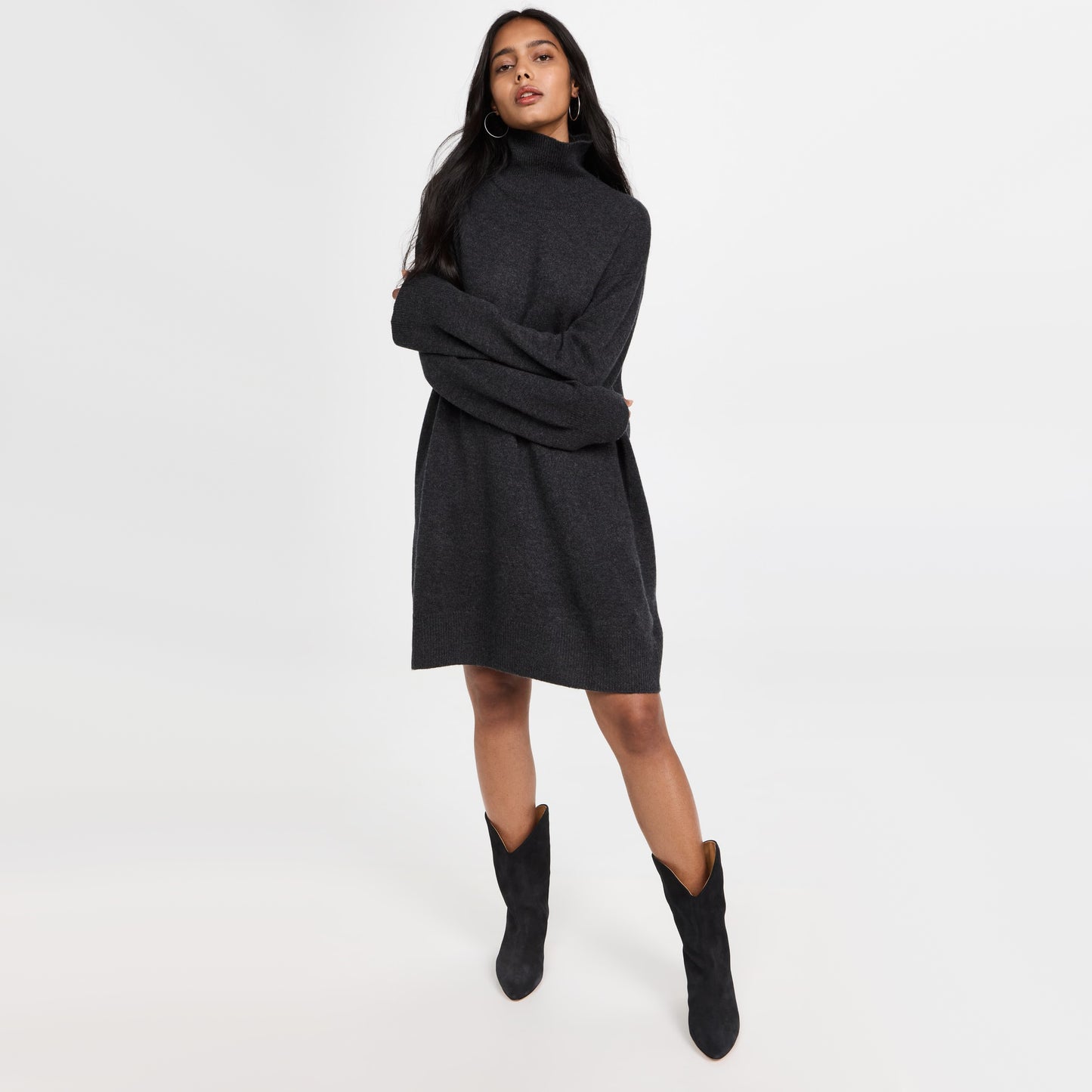 Le Kasha "Kalmar" Cashmere Turtleneck Dress, One Size Only