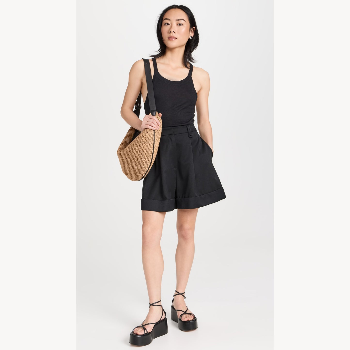 Le Kasha "Malda" Cashmere Tank in Black, size Medium (fits S/M)