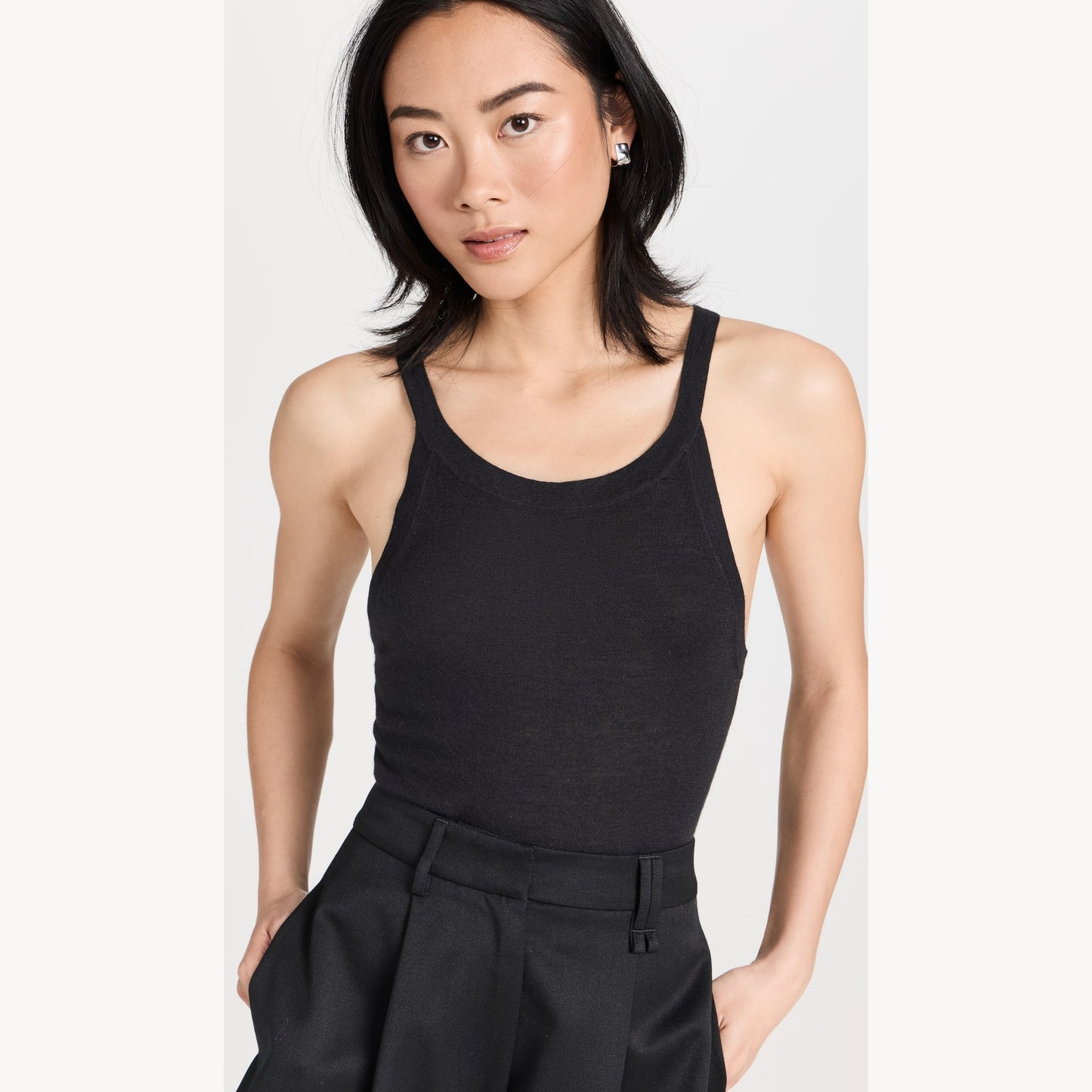 Le Kasha "Malda" Cashmere Tank in Black, size Medium (fits S/M)