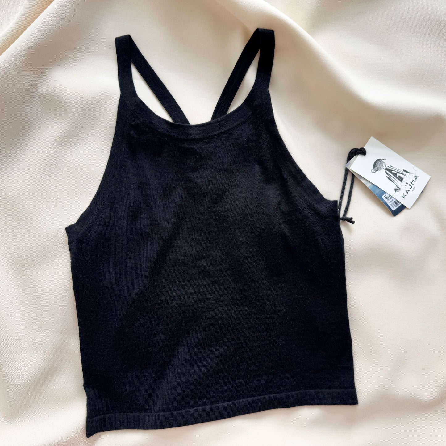 Le Kasha "Malda" Cashmere Tank in Black, size Medium (fits S/M)