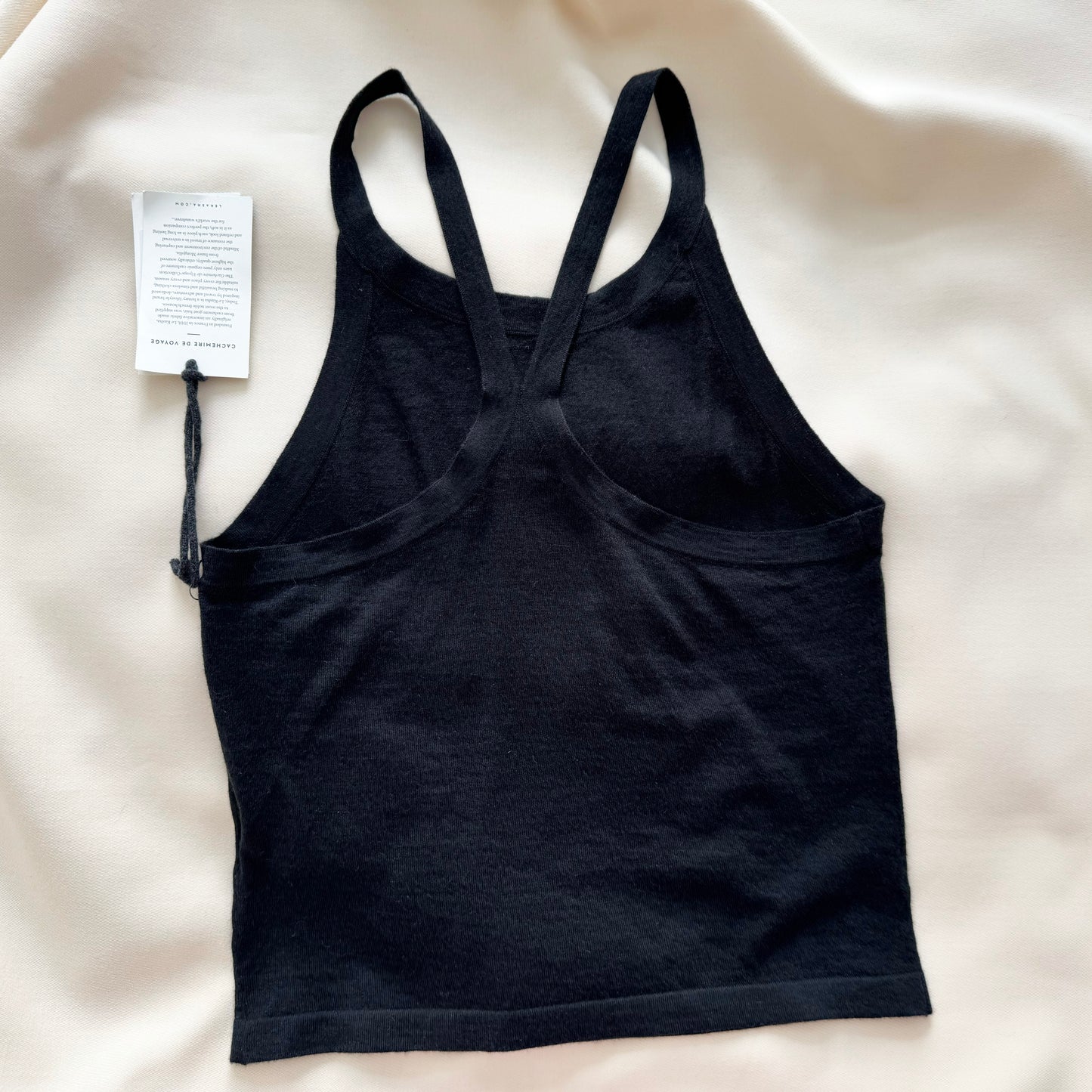 Le Kasha "Malda" Cashmere Tank in Black, size Medium (fits S/M)