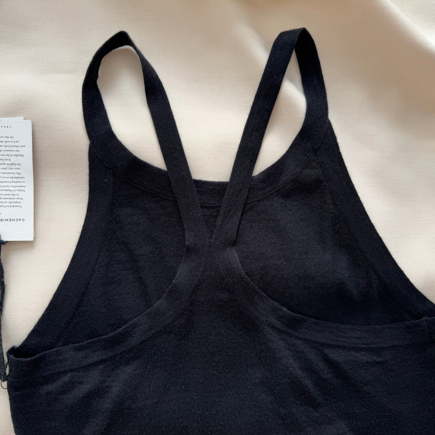 Le Kasha "Malda" Cashmere Tank in Black, size Medium (fits S/M)