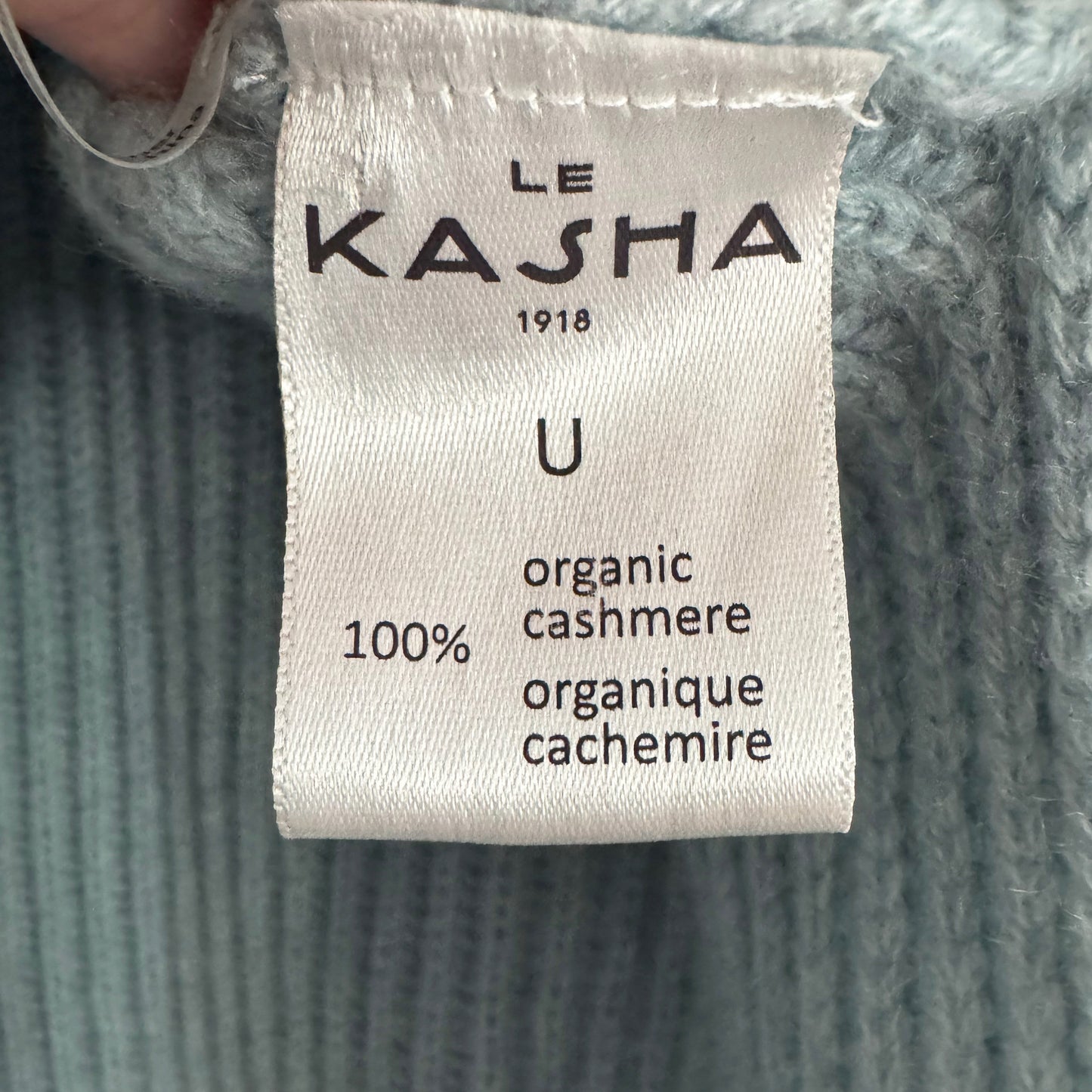 Le Kasha "Lisbon" Ribbed Cashmere Sweater in Blue, One Size Only