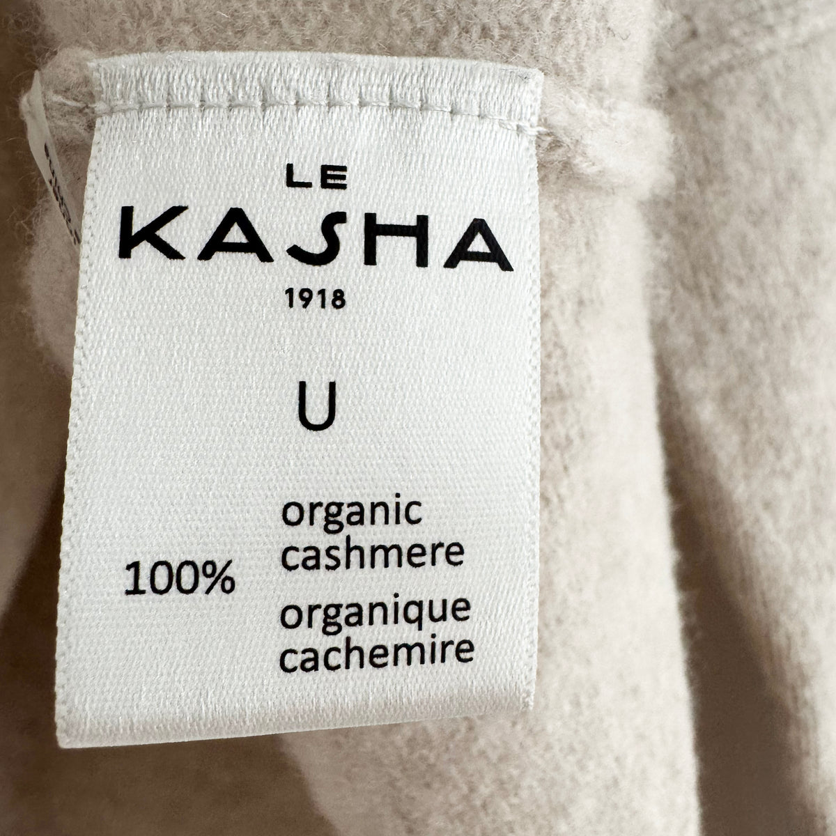 Le Kasha Scoop Neck Cashmere Sweater in Oatmeal, One Size Only (fits S/M)