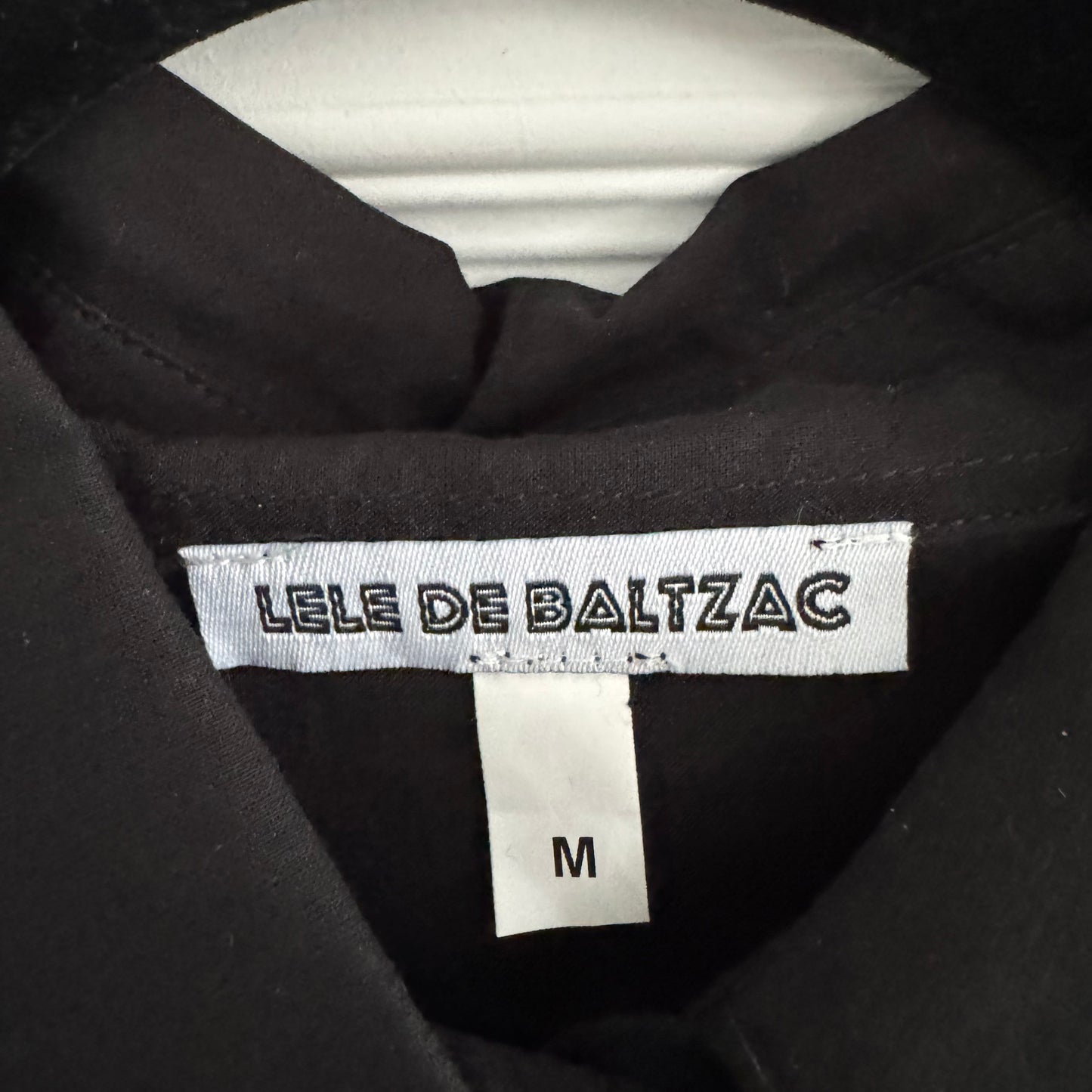 Lele de Baltzac "Valentine" Blouse in Black, size Medium