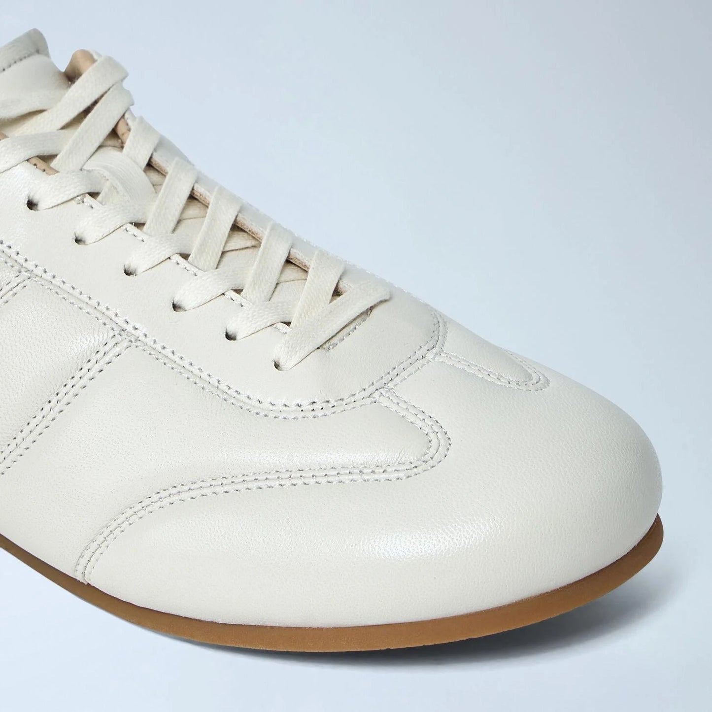 Lemaire "Soft" Nappa Leather Runner in "Milk", size 38