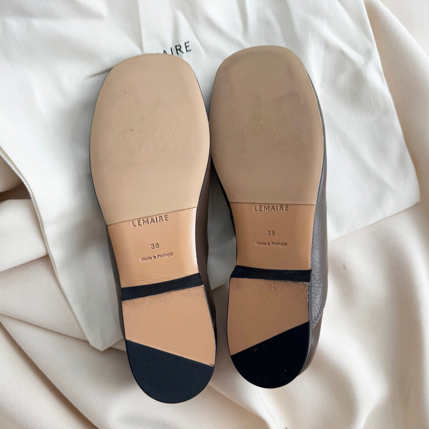 Lemaire Slipper Leather Loafer in Brown, size 38