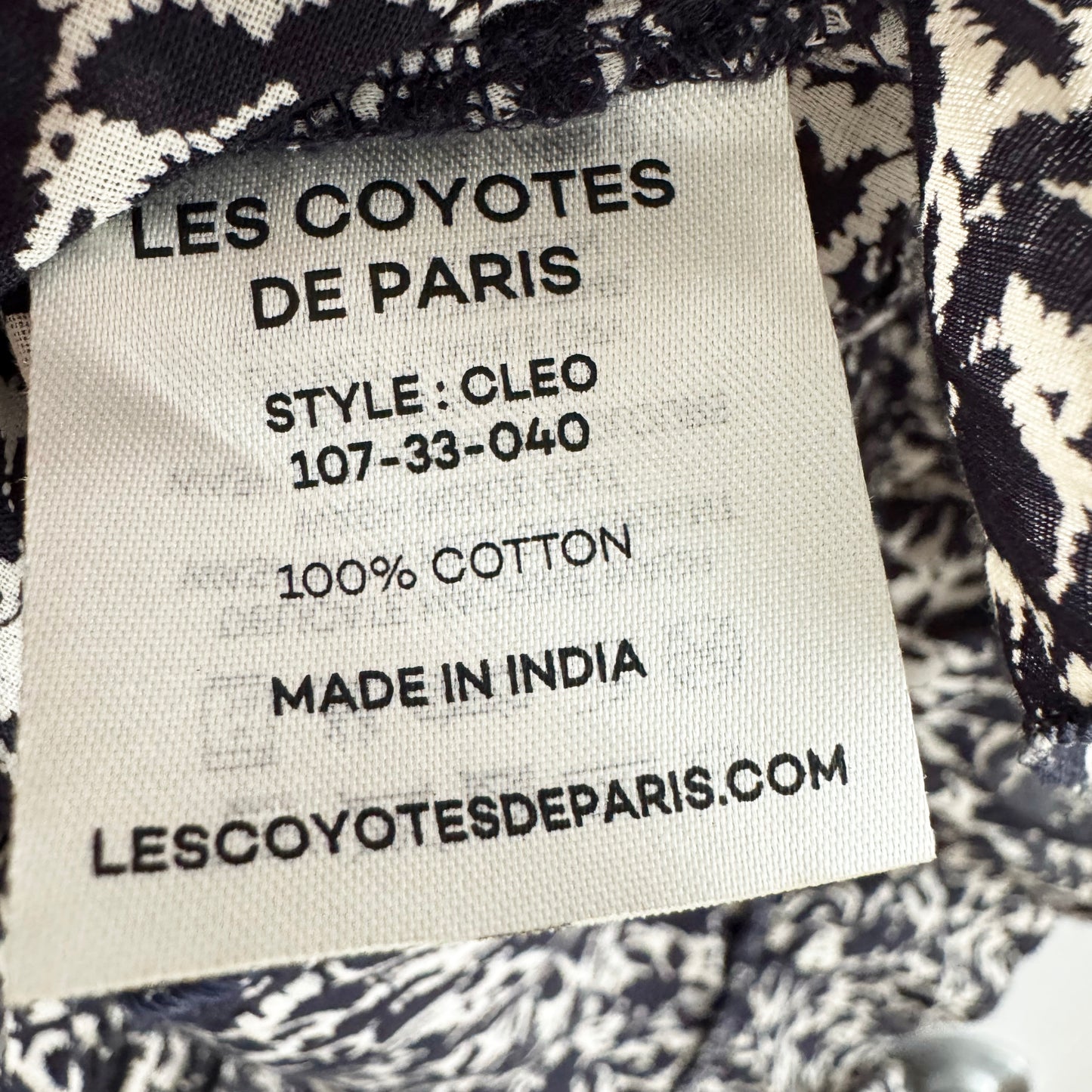 Les Coyotes de Paris printed cotton mini dress, size 18 years