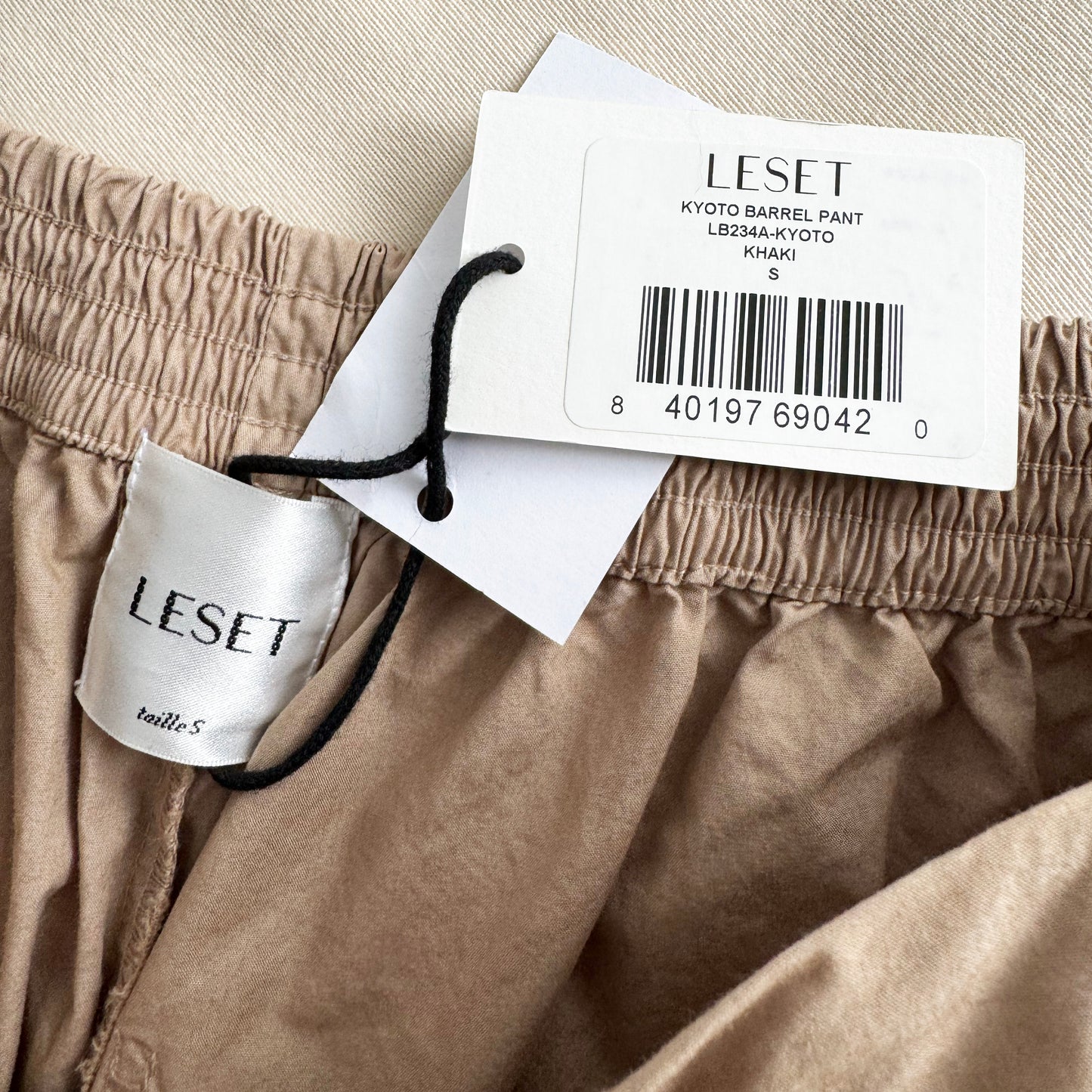 Leset "Kyoto" Pant in Khaki, size Small