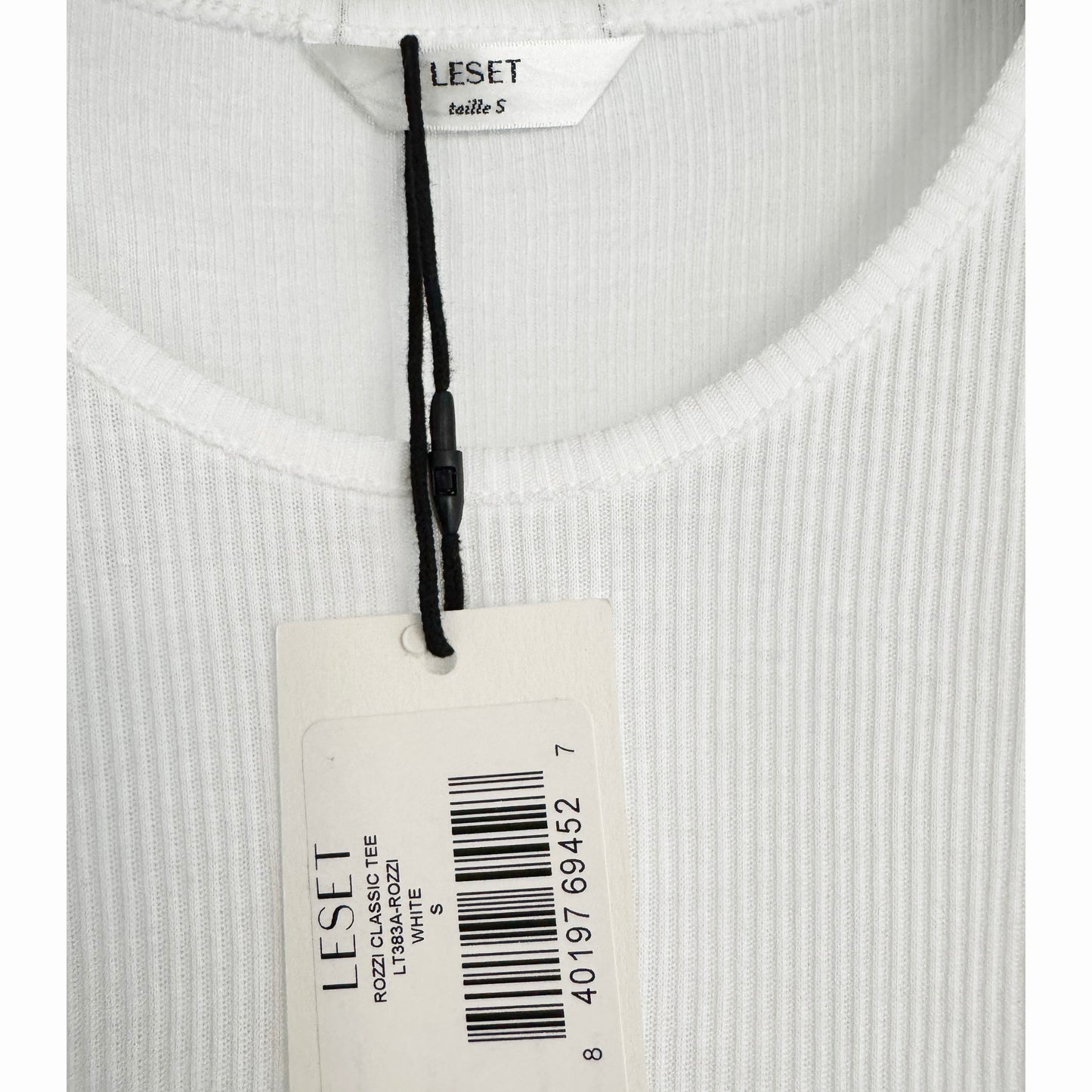 Leset "Rozzi" Scoop Neck Tank & Classic Tee in White, size Small
