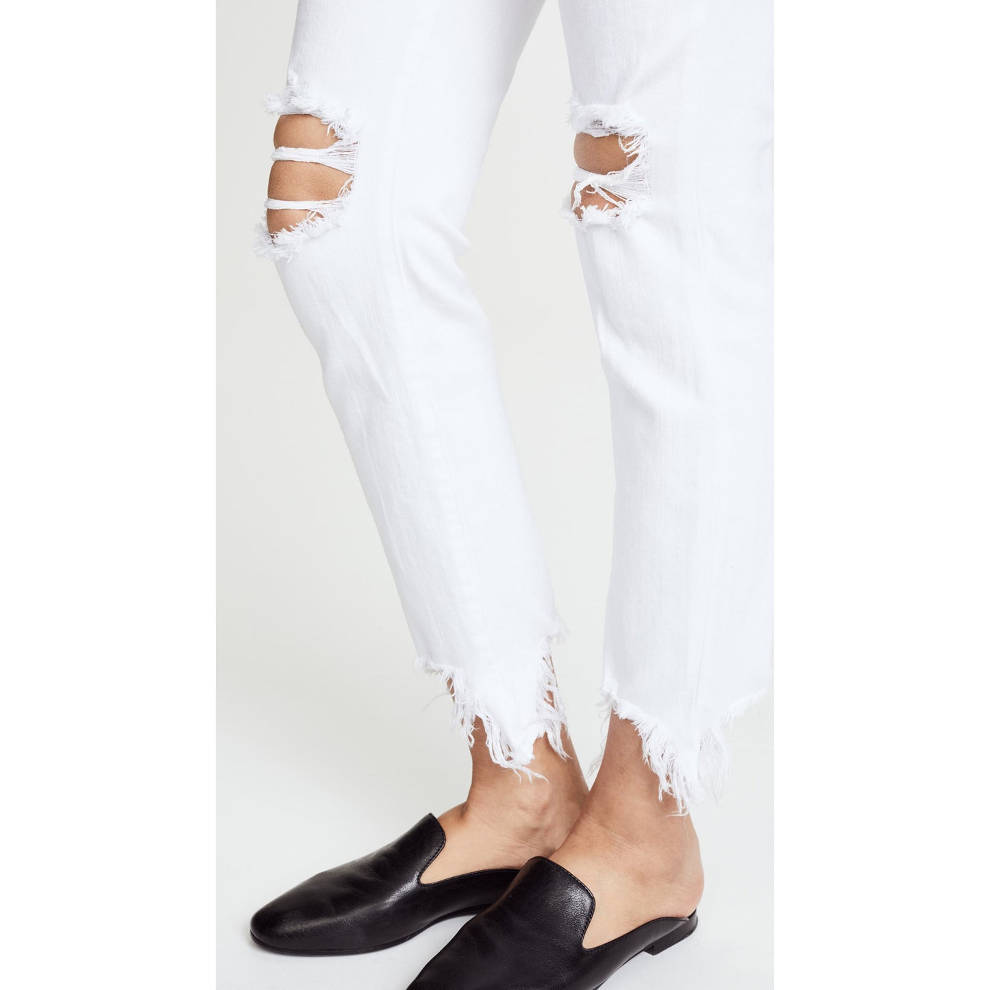 L'Agence "High Line" Distressed Jeans in "Blanc Destruct", size 26