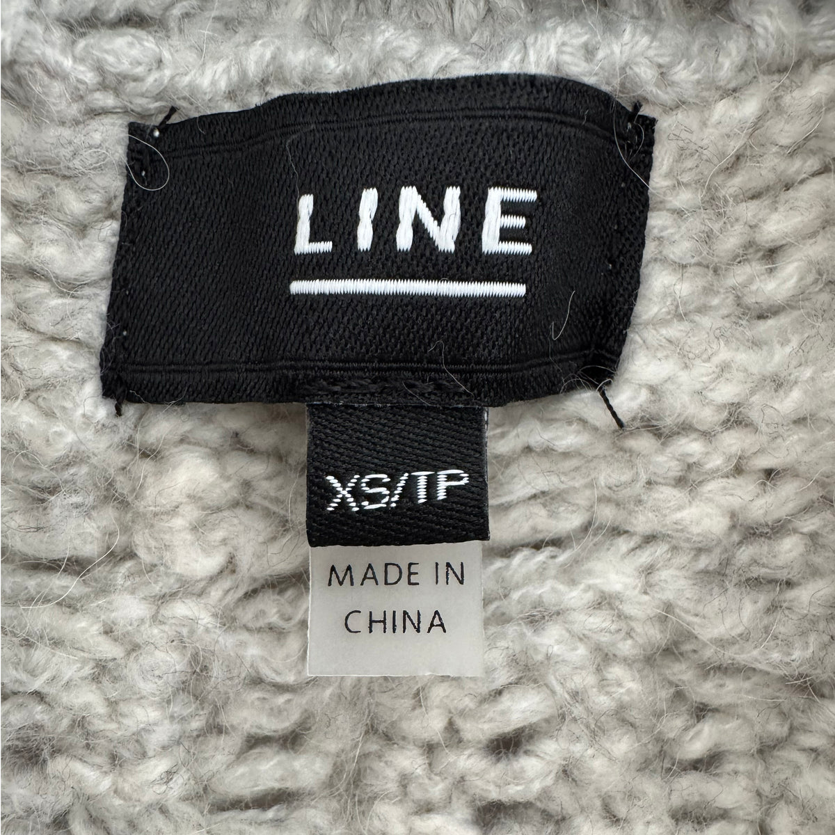 Line Knitwear Cable Knit Belted Vest in Grey, size XS