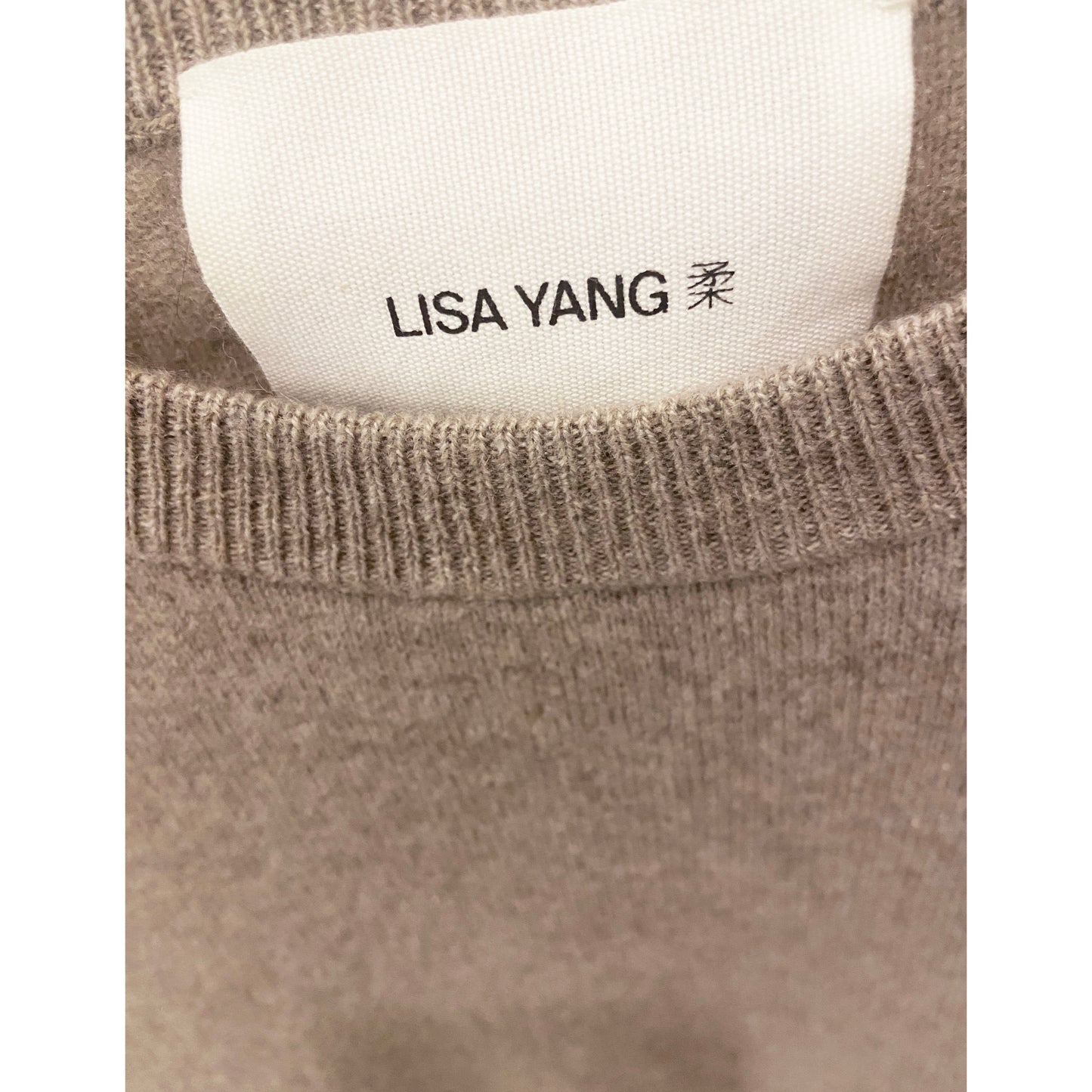 Lisa Yang "Cila" Cashmere Tee-Shirt in Cafe au Lait, size "0" (XS/S)