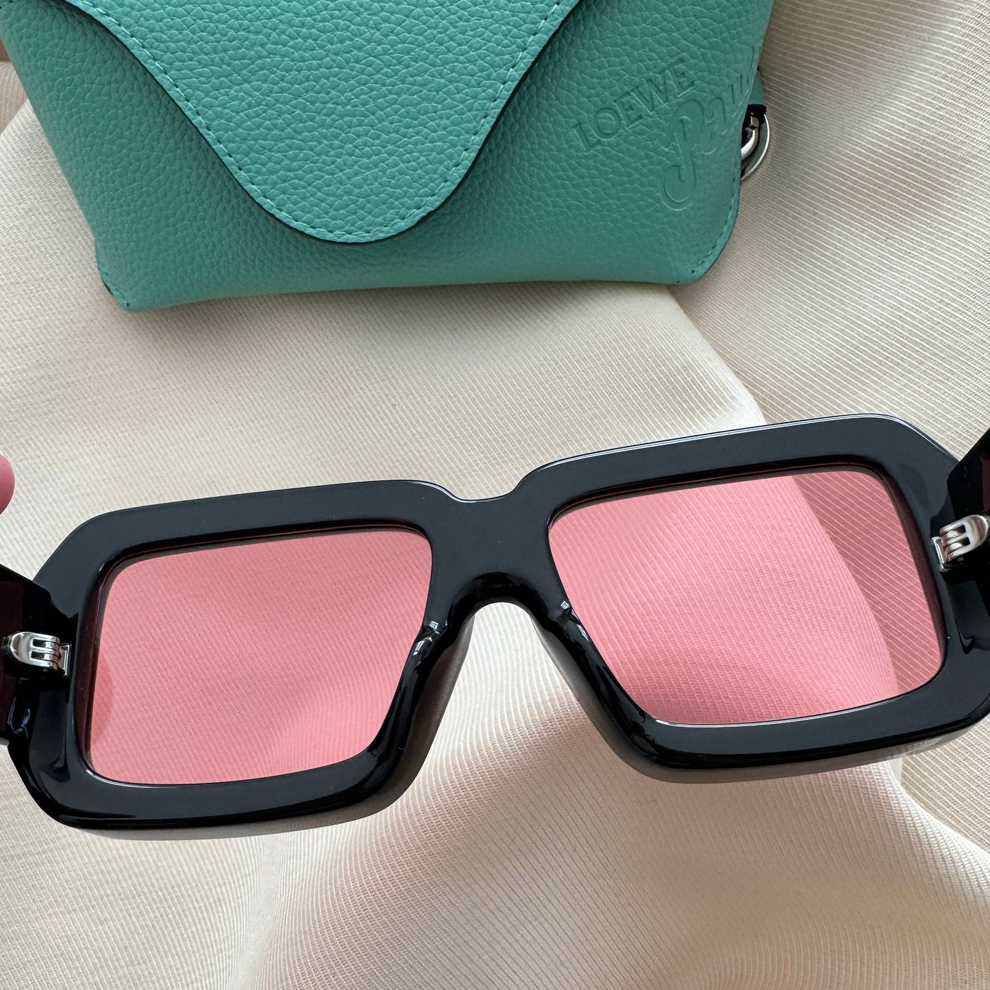 Loewe x Paula's Ibiza 'Dive In Mask' Sunglasses in "Shiny Black"