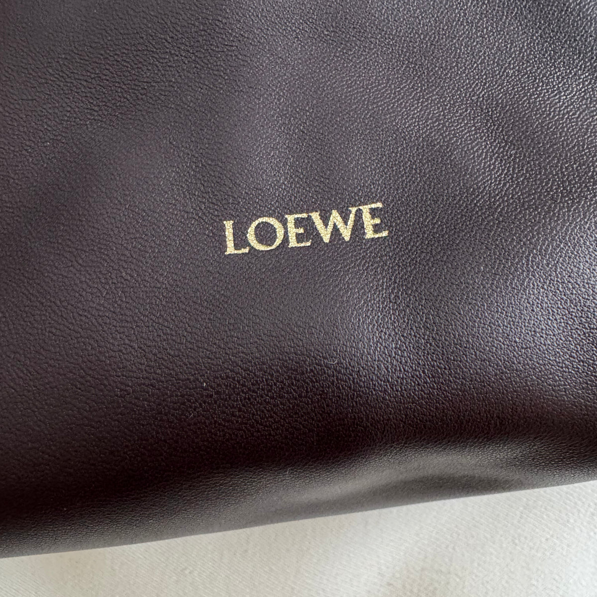 Loewe Medium Flamenco Mellow Nappa Leather Purse in Chestnut Brown