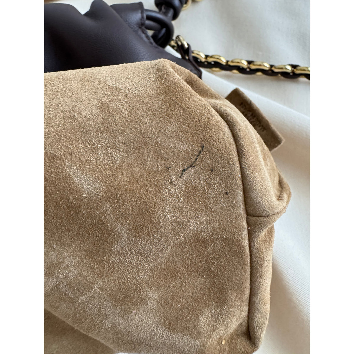 Loewe Medium Flamenco Mellow Nappa Leather Purse in Chestnut Brown