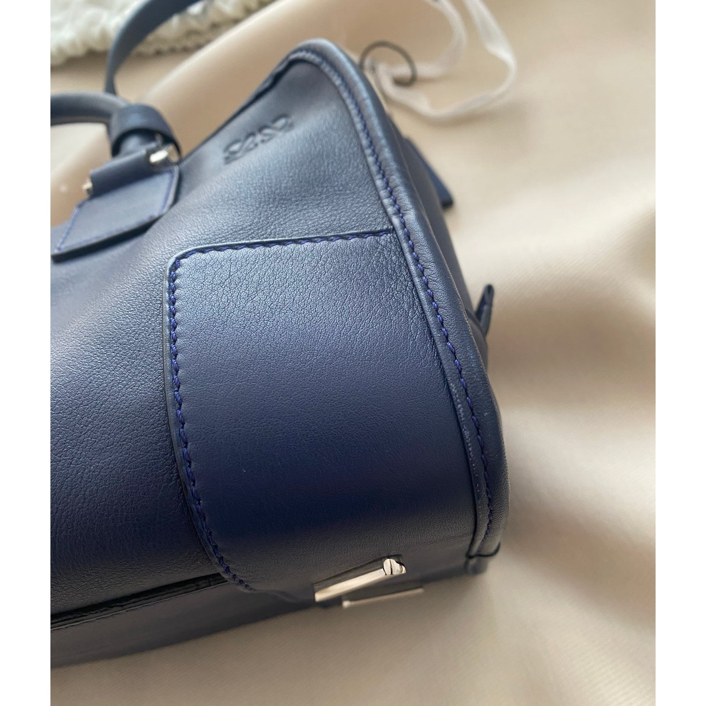 Loewe Amazona 28 Bag in Navy Nappa Calfskin