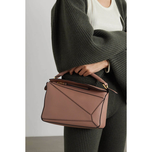 Loewe Small Puzzle Bag in Dark Blush