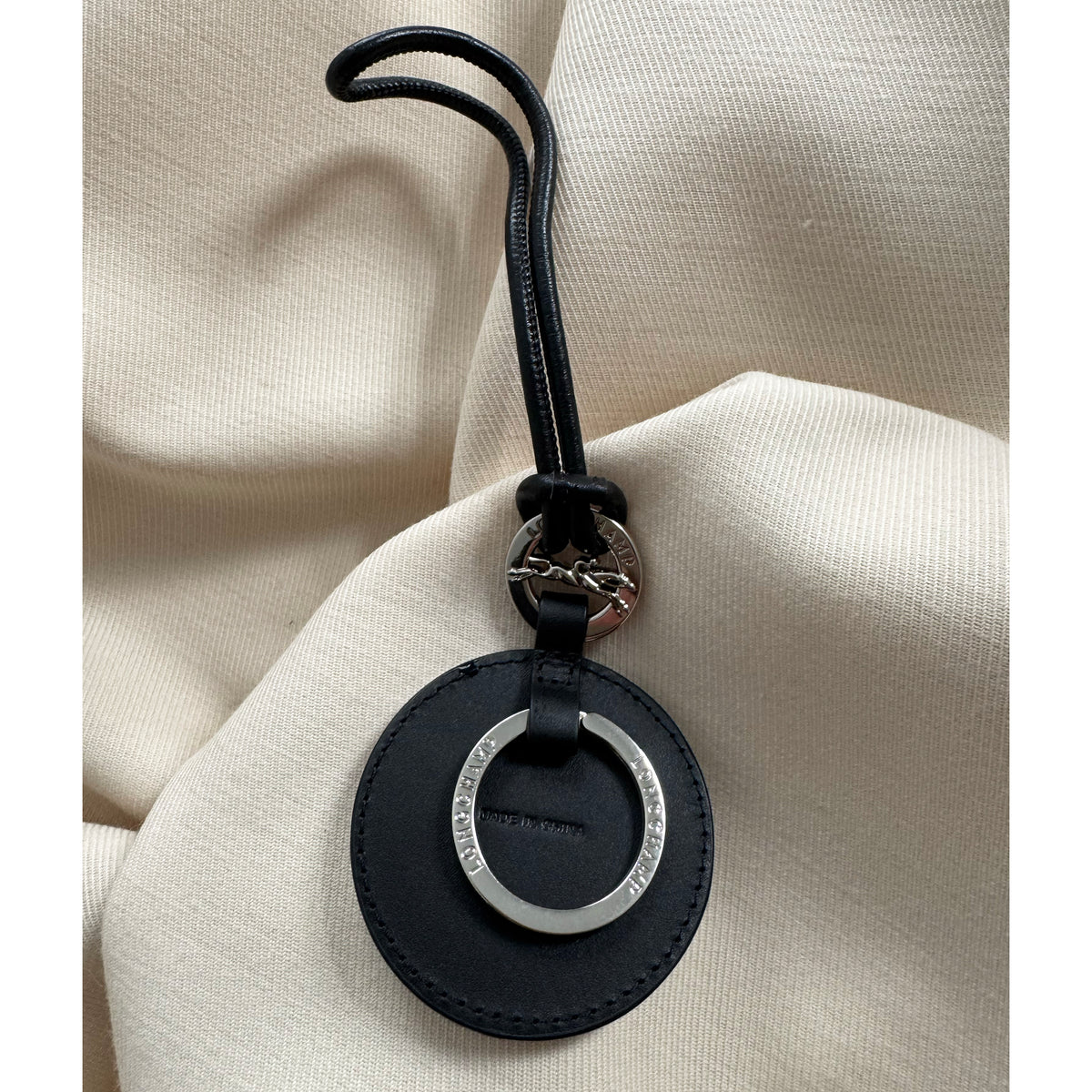 Longchamp "Dribble" Keychain in Green/Brown