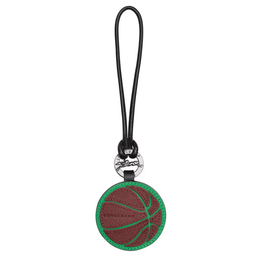 Longchamp "Dribble" Keychain in Green/Brown