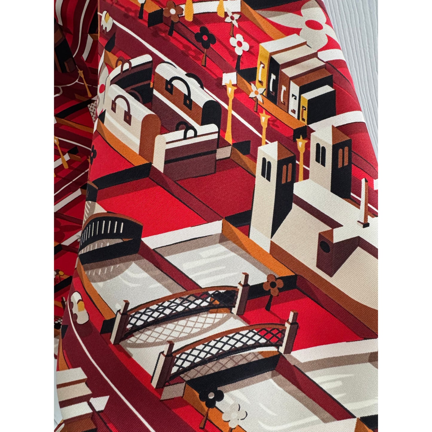 Louis Vuitton 90cm Silk Square Scarf in Red