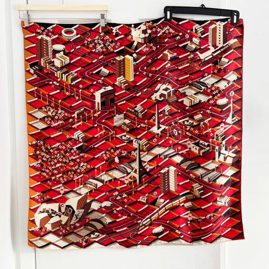 Louis Vuitton 90cm Silk Square Scarf in Red