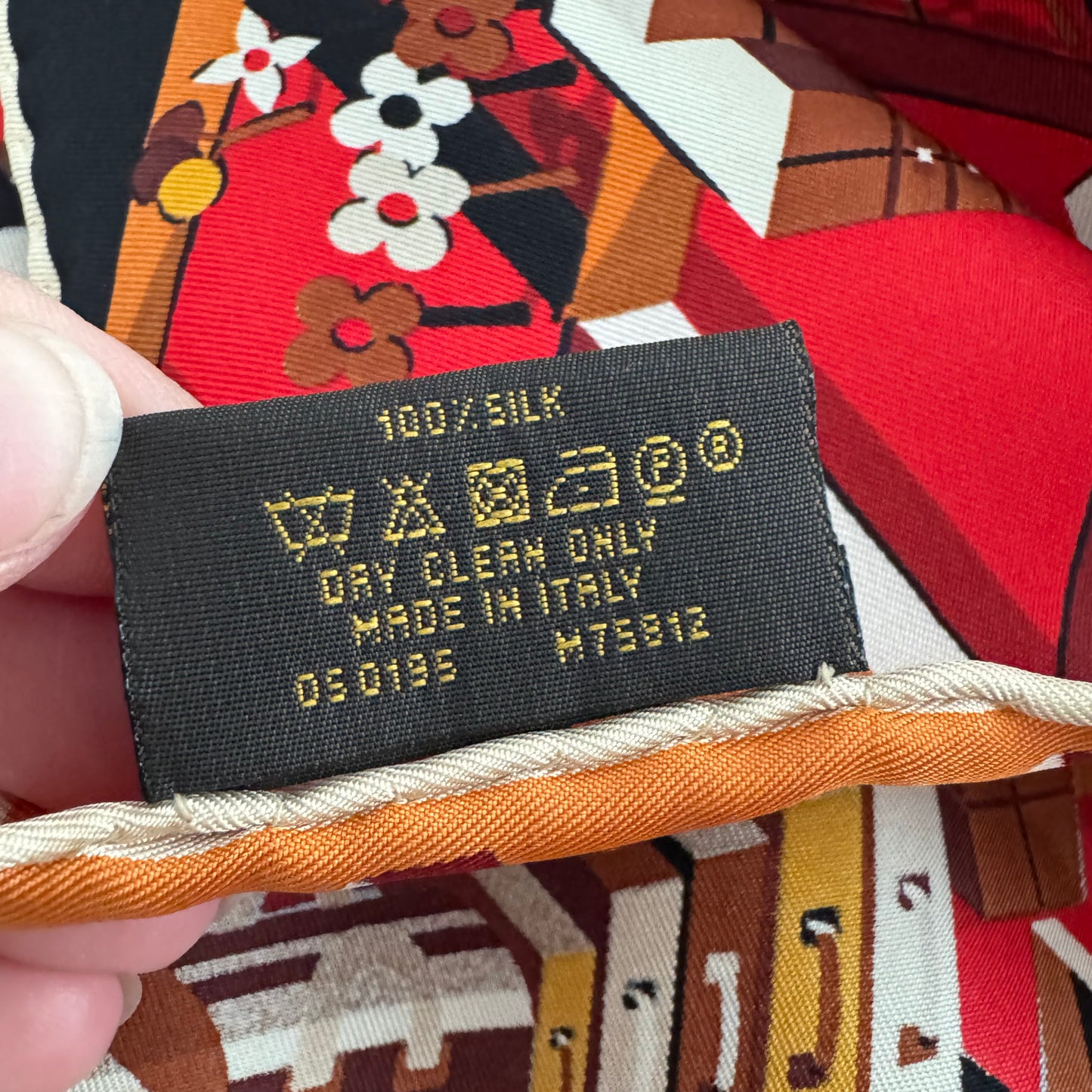 Louis Vuitton 90cm Silk Square Scarf in Red