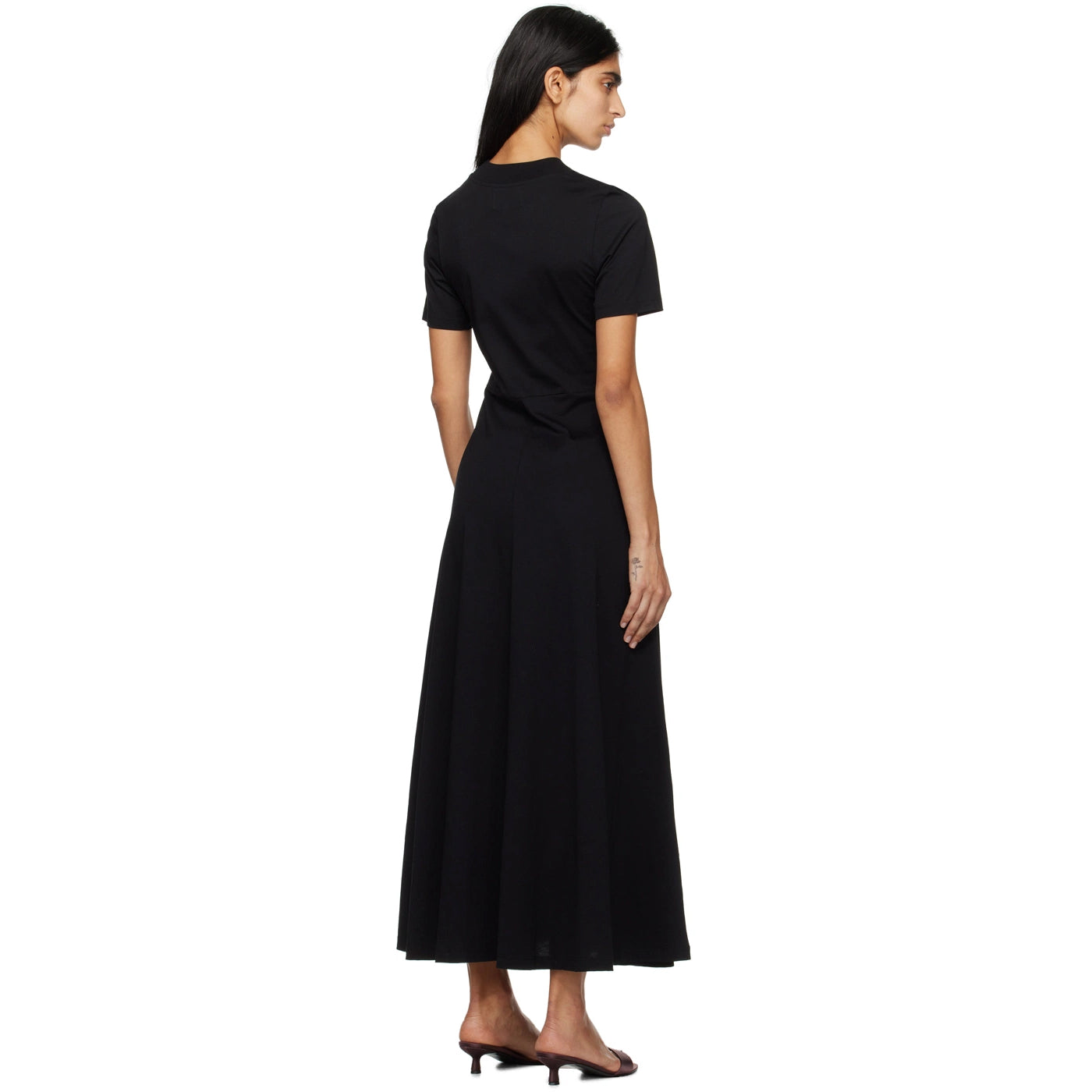 Loulou Studio "Sola" T-Shirt Dress in Black, size Medium (fits S/M)