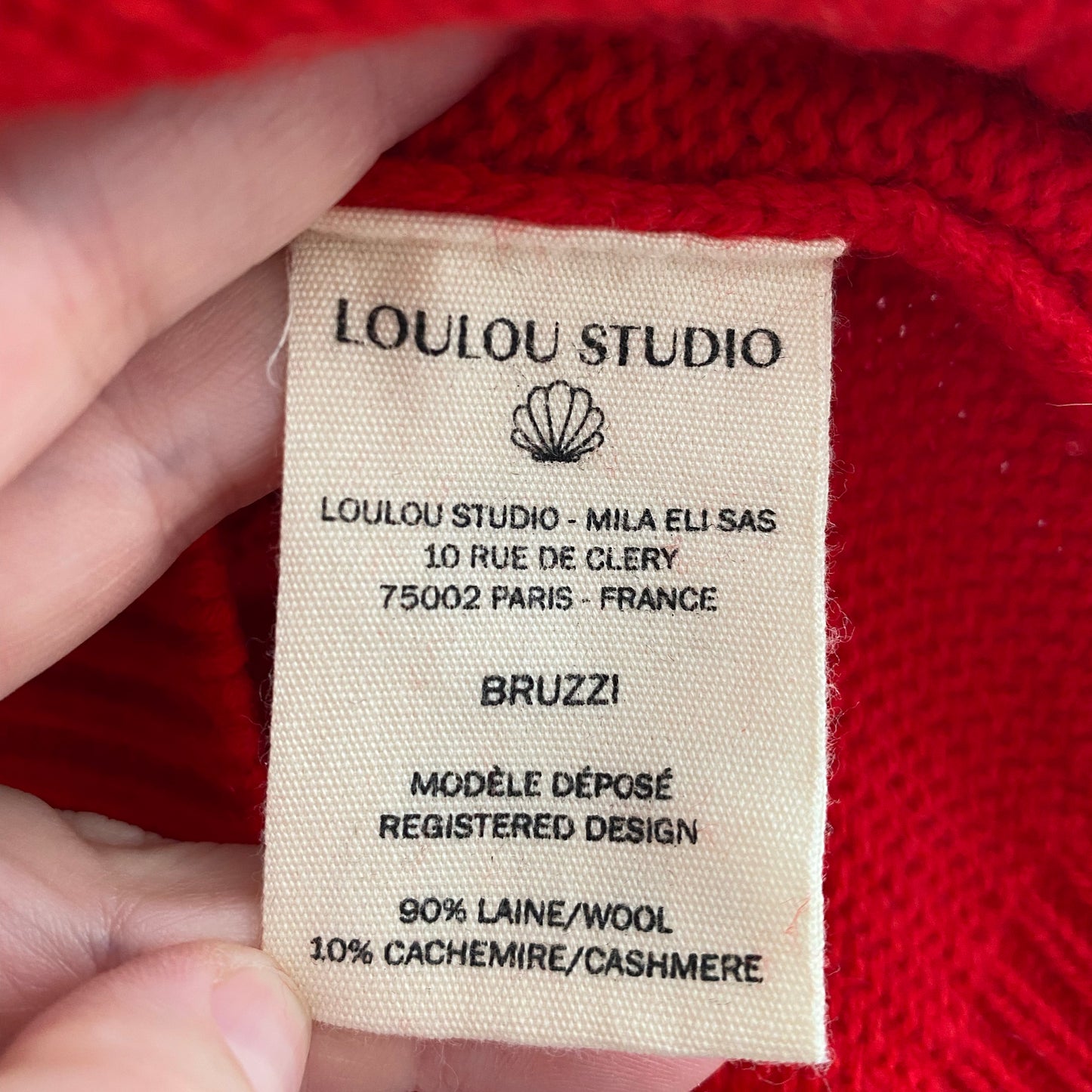 Lou Lou Studio "Bruzzi" Sweater in Red, size XS (fits oversize)