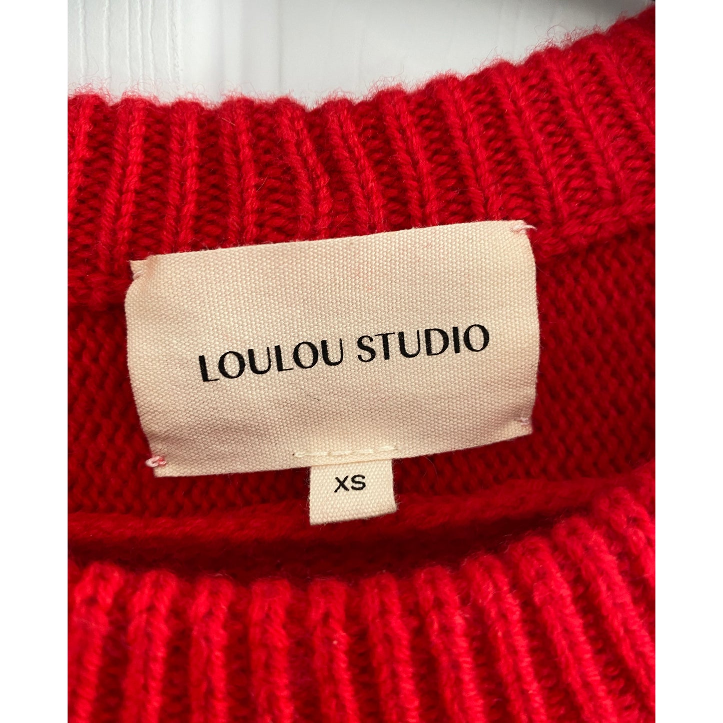 Lou Lou Studio "Bruzzi" Sweater in Red, size XS (fits oversize)