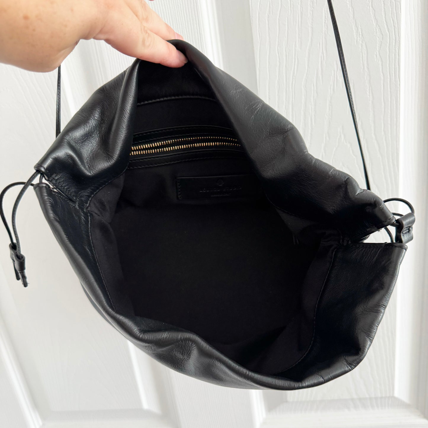 Loulou Studio "Lou" Soft Leather Pouch in Black