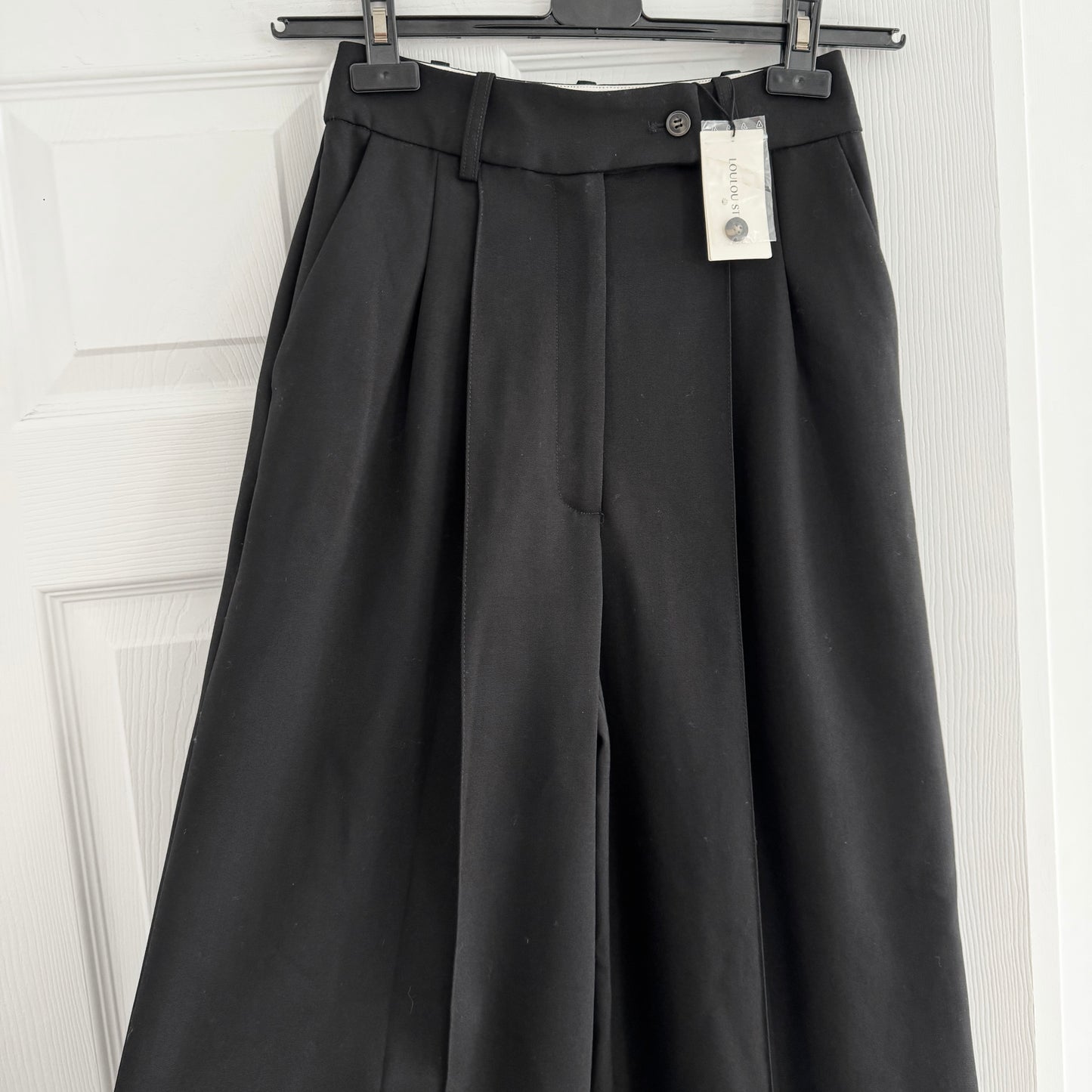 Loulou Studio Mouro Trousers in Black, Size XS