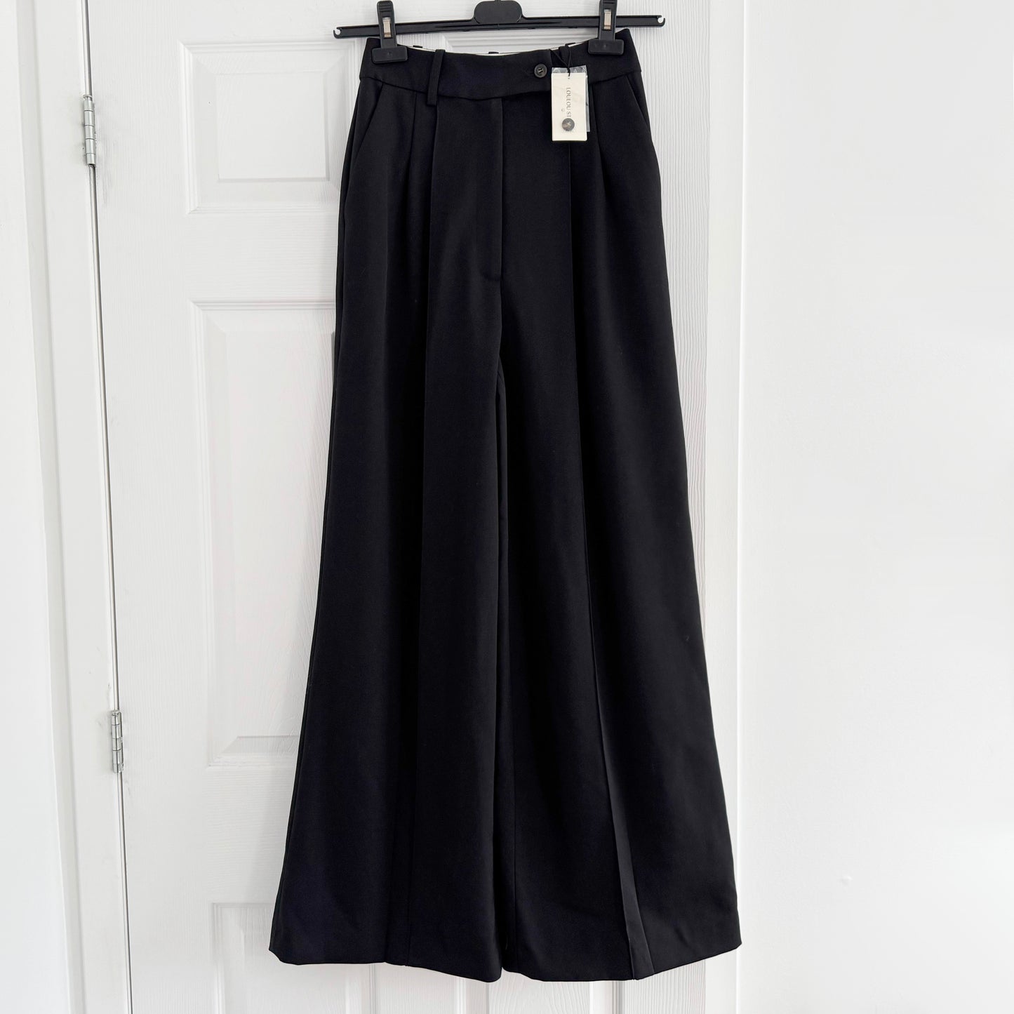 Loulou Studio Mouro Trousers in Black, Size XS